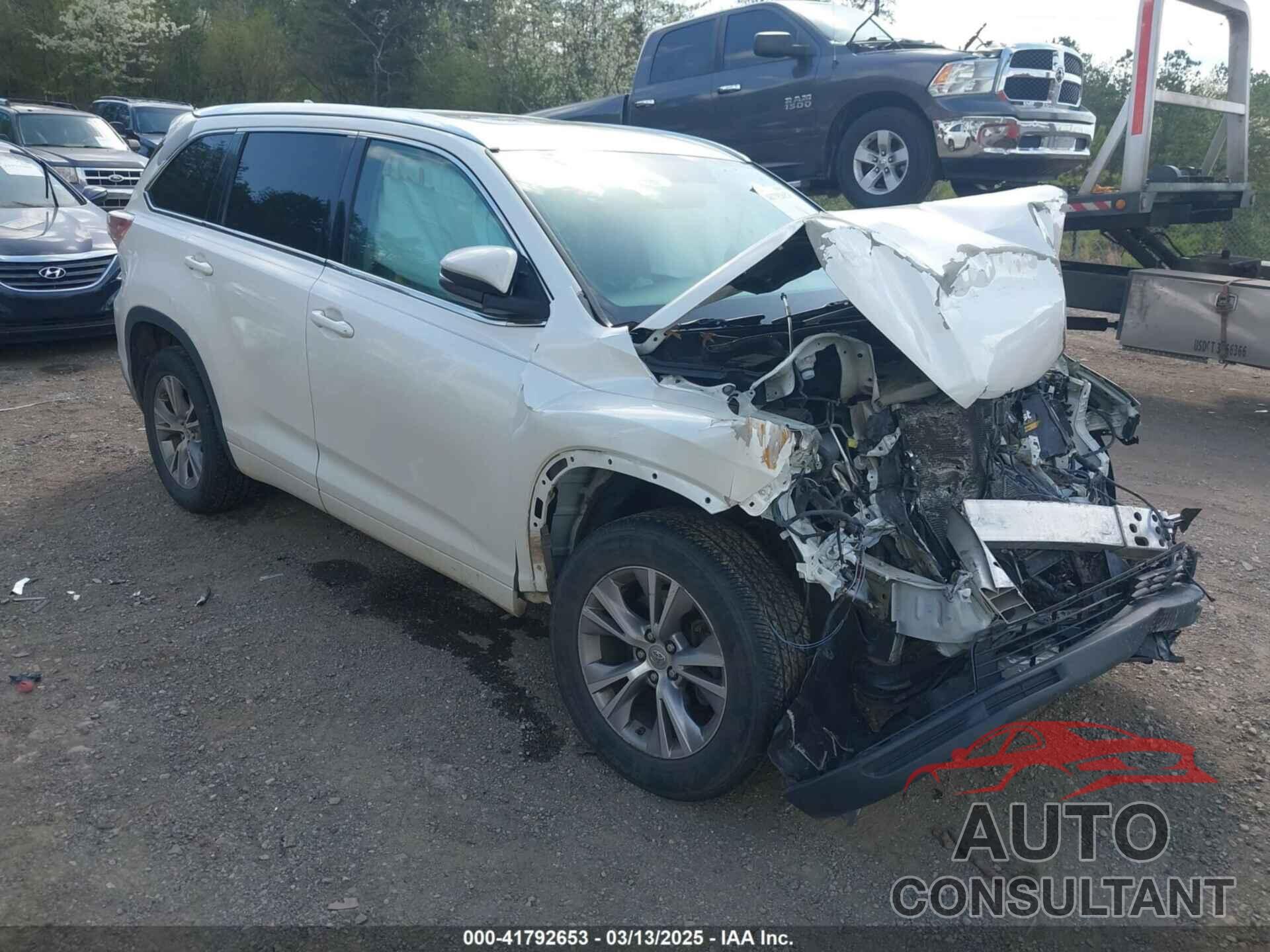 TOYOTA HIGHLANDER 2014 - 5TDKKRFH7ES028046