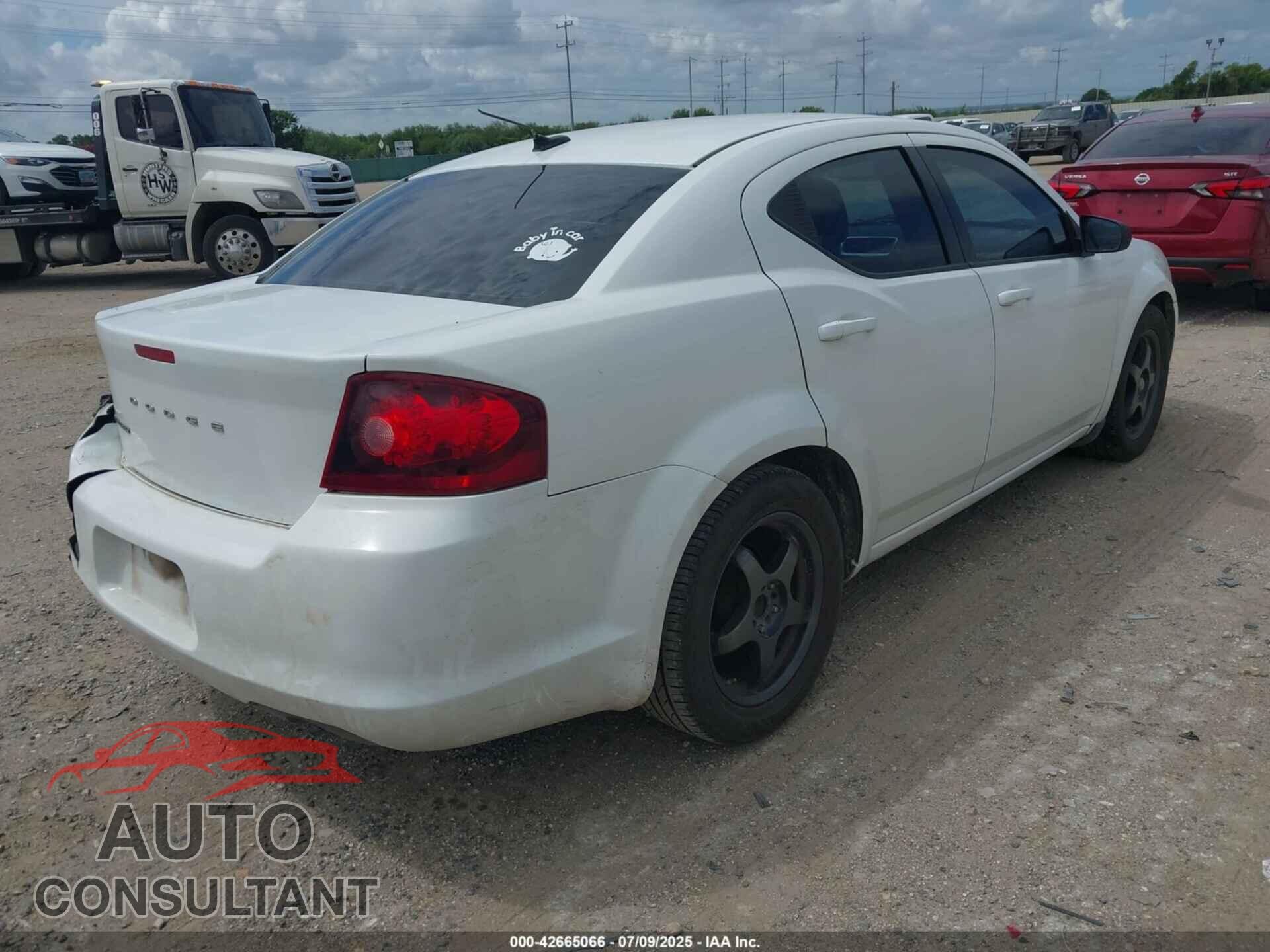 DODGE AVENGER 2013 - 1C3CDZAG3DN748403