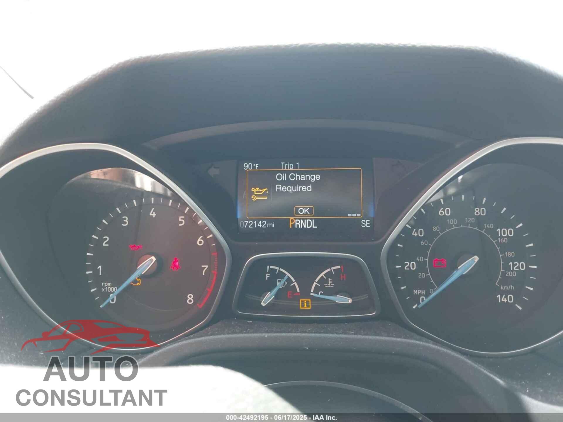 FORD FOCUS 2017 - 1FADP3F2XHL304752
