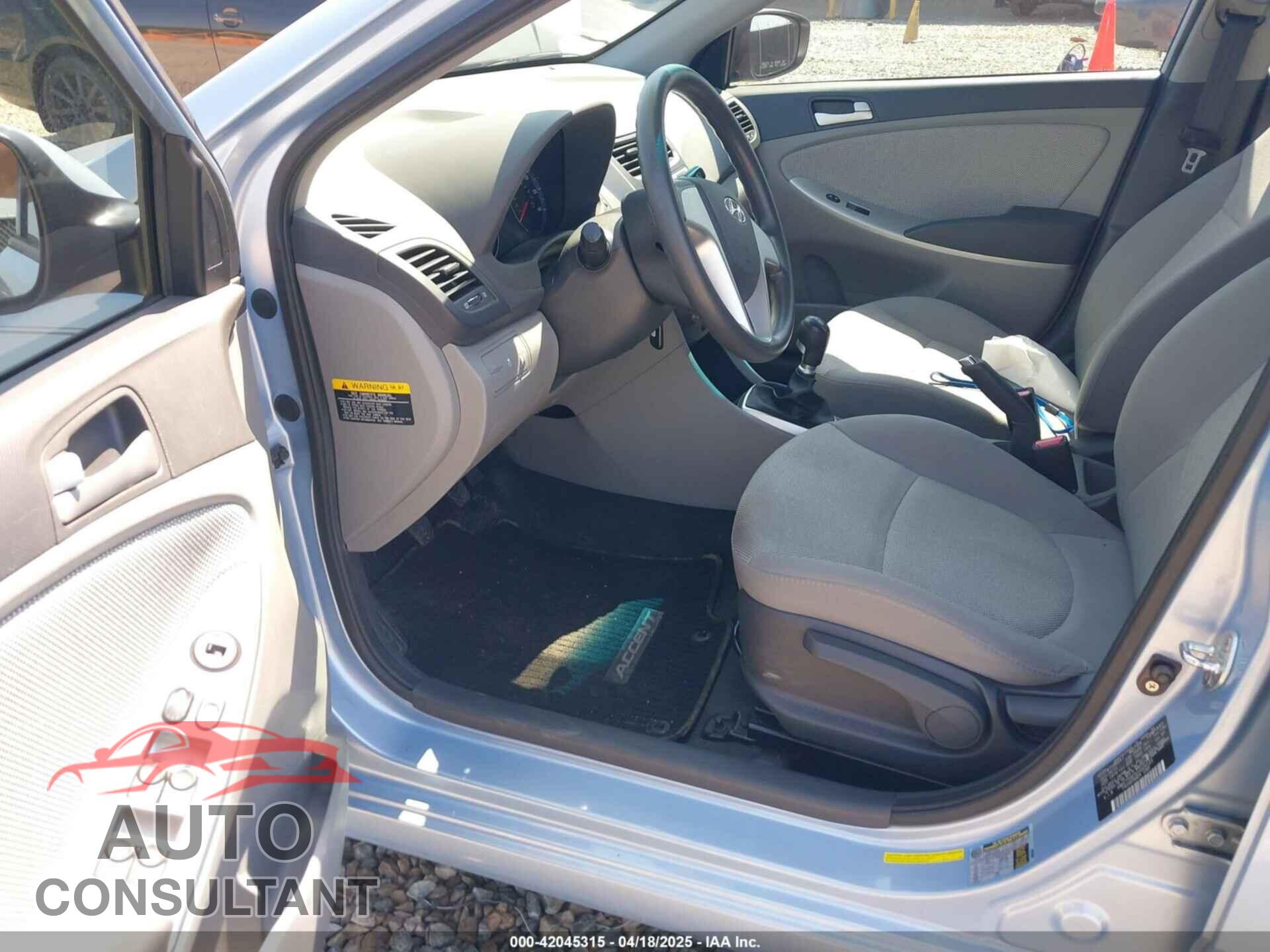 HYUNDAI ACCENT 2012 - KMHCT5AE5CU028123