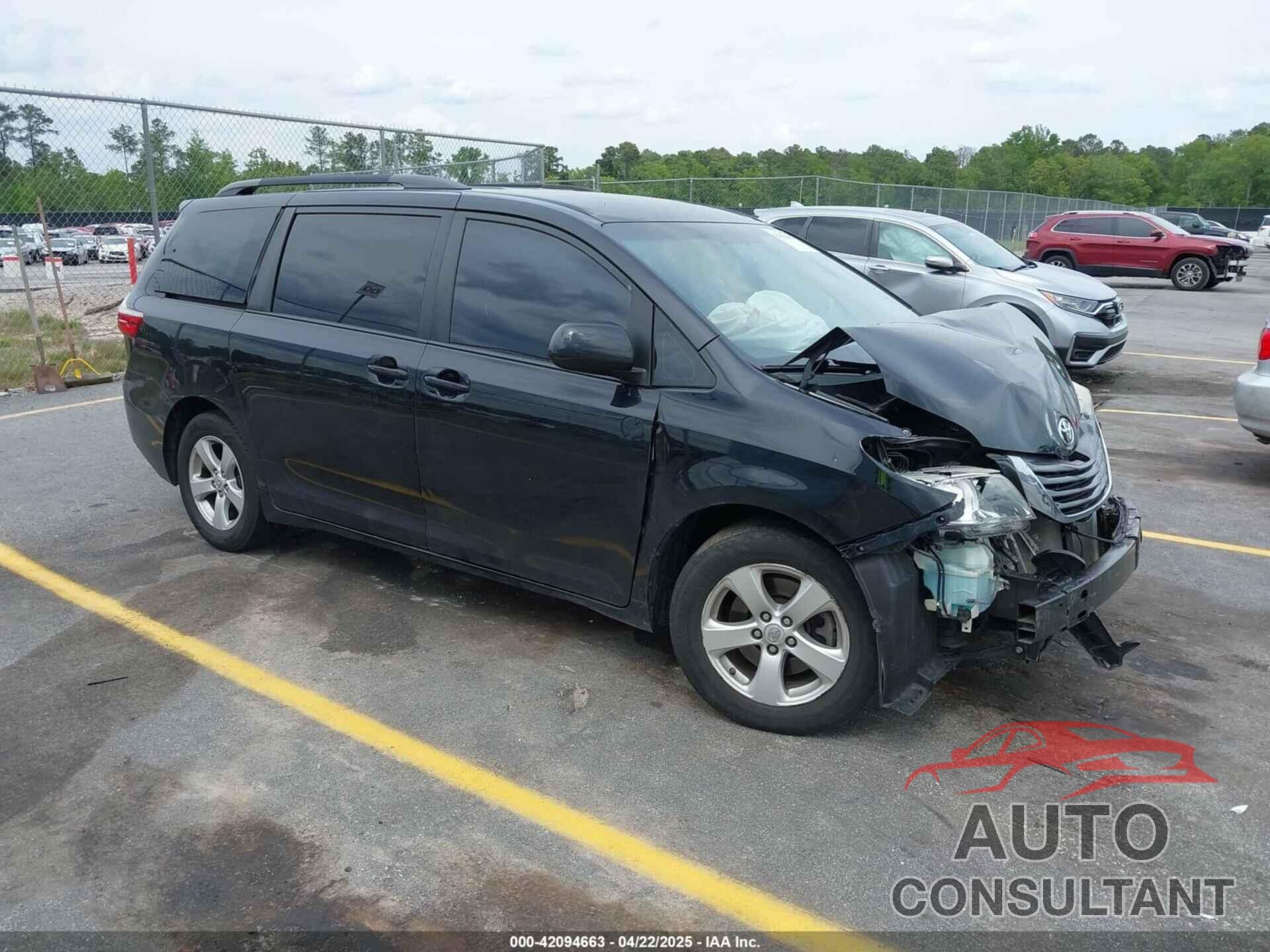 TOYOTA SIENNA 2016 - 5TDKK3DC5GS709314