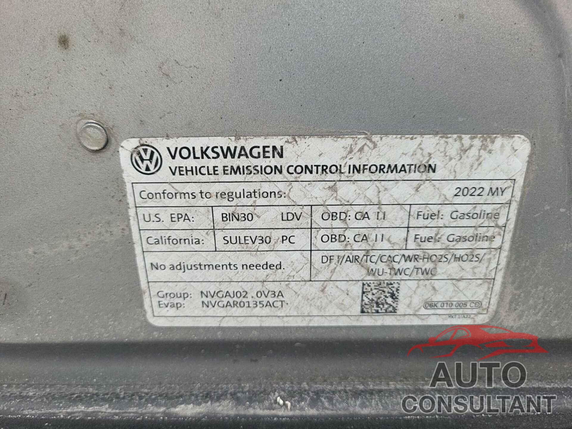 VOLKSWAGEN TIGUAN 2022 - 3VV2B7AX5NM082093