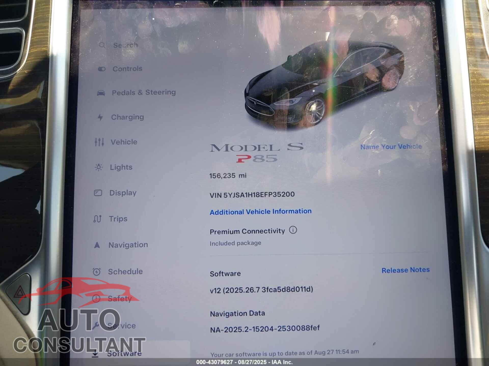 TESLA MODEL S 2014 - 5YJSA1H18EFP35200