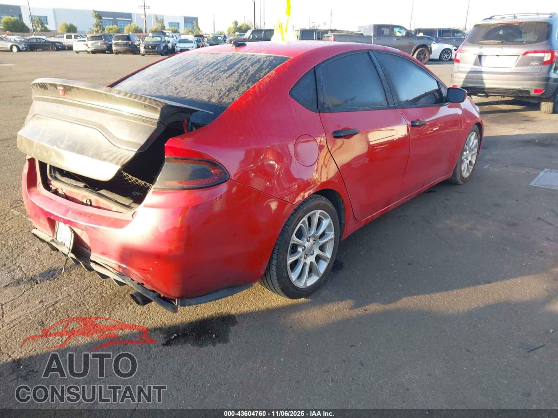 DODGE DART 2013 - 1C3CDFCA3DD303446
