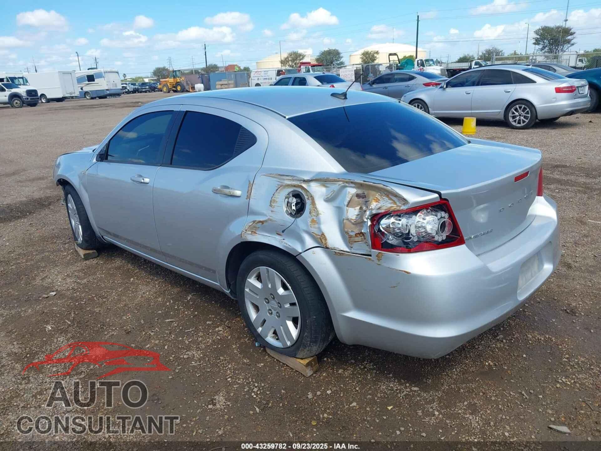DODGE AVENGER 2012 - 1C3CDZAB4CN143843