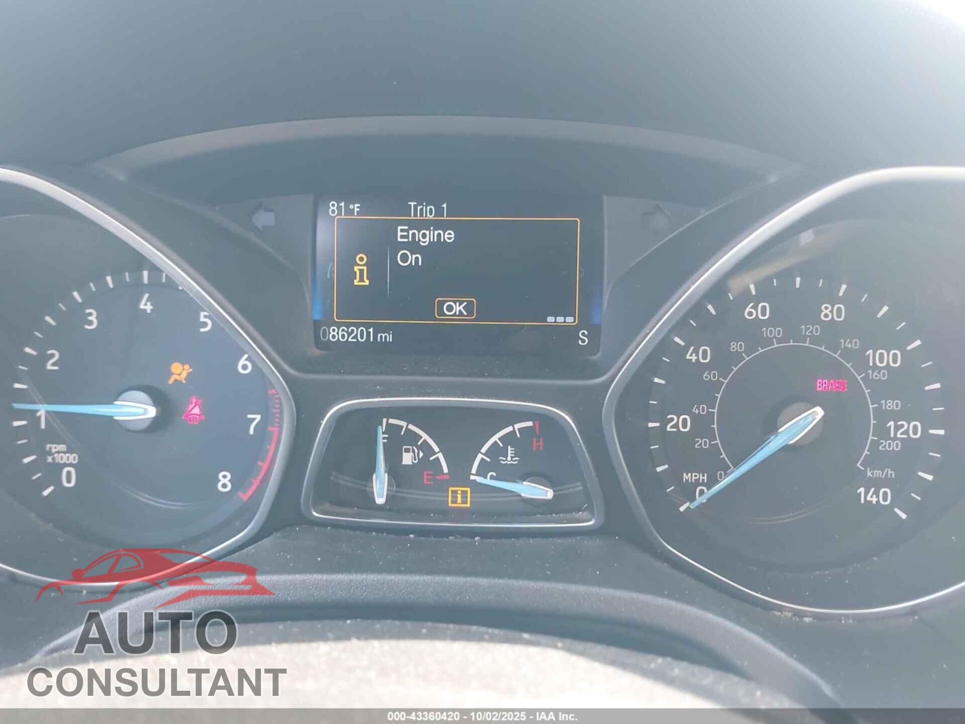 FORD FOCUS 2016 - 1FADP3K27GL308665