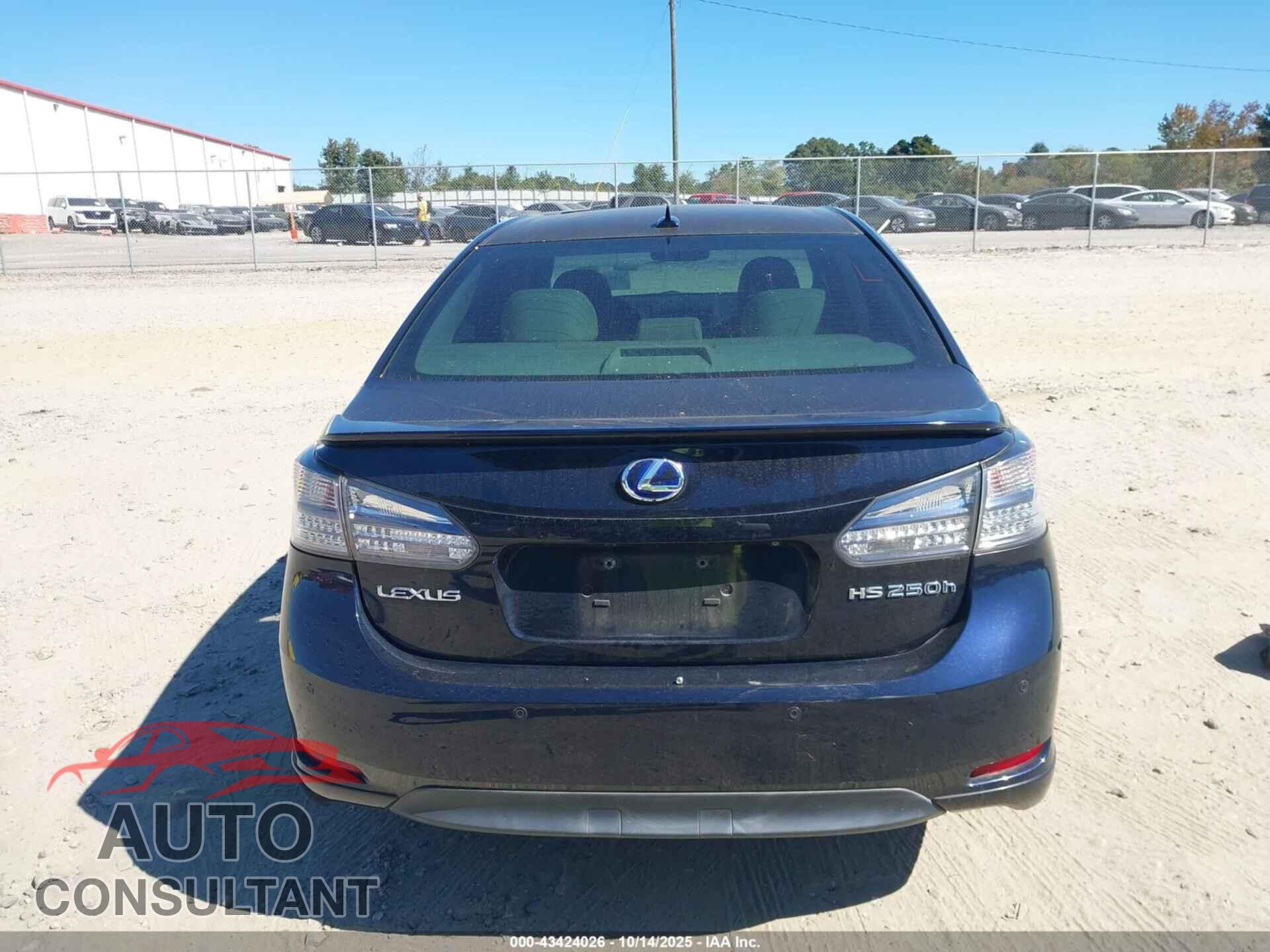 LEXUS HS 250H 2010 - JTHBB1BA6A2016156