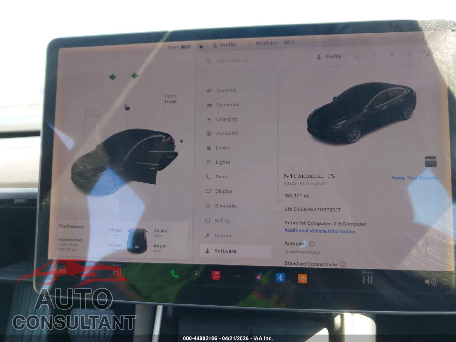 TESLA MODEL 3 2018 - 5YJ3E1EA7JF172017