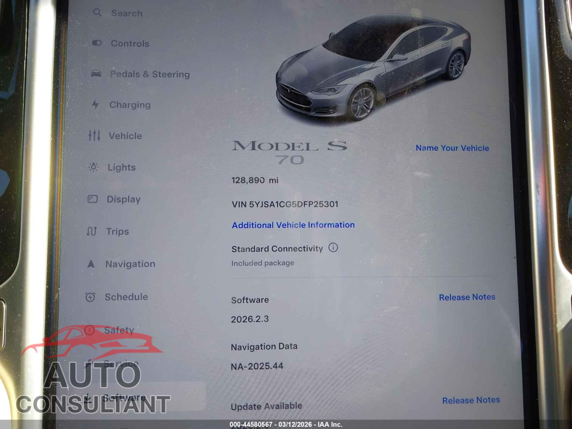 TESLA MODEL S 2013 - 5YJSA1CG5DFP25301