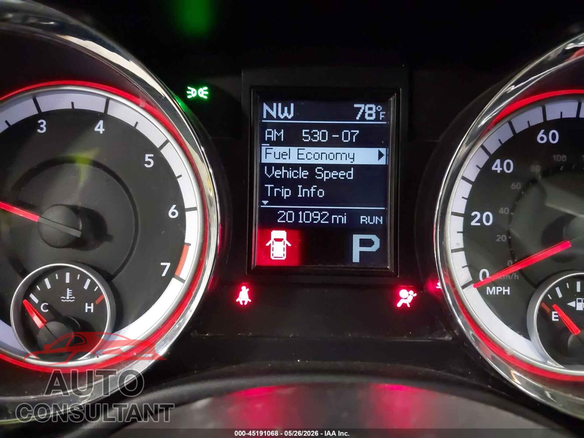 DODGE DURANGO 2012 - 1C4RDJAG3CC120892