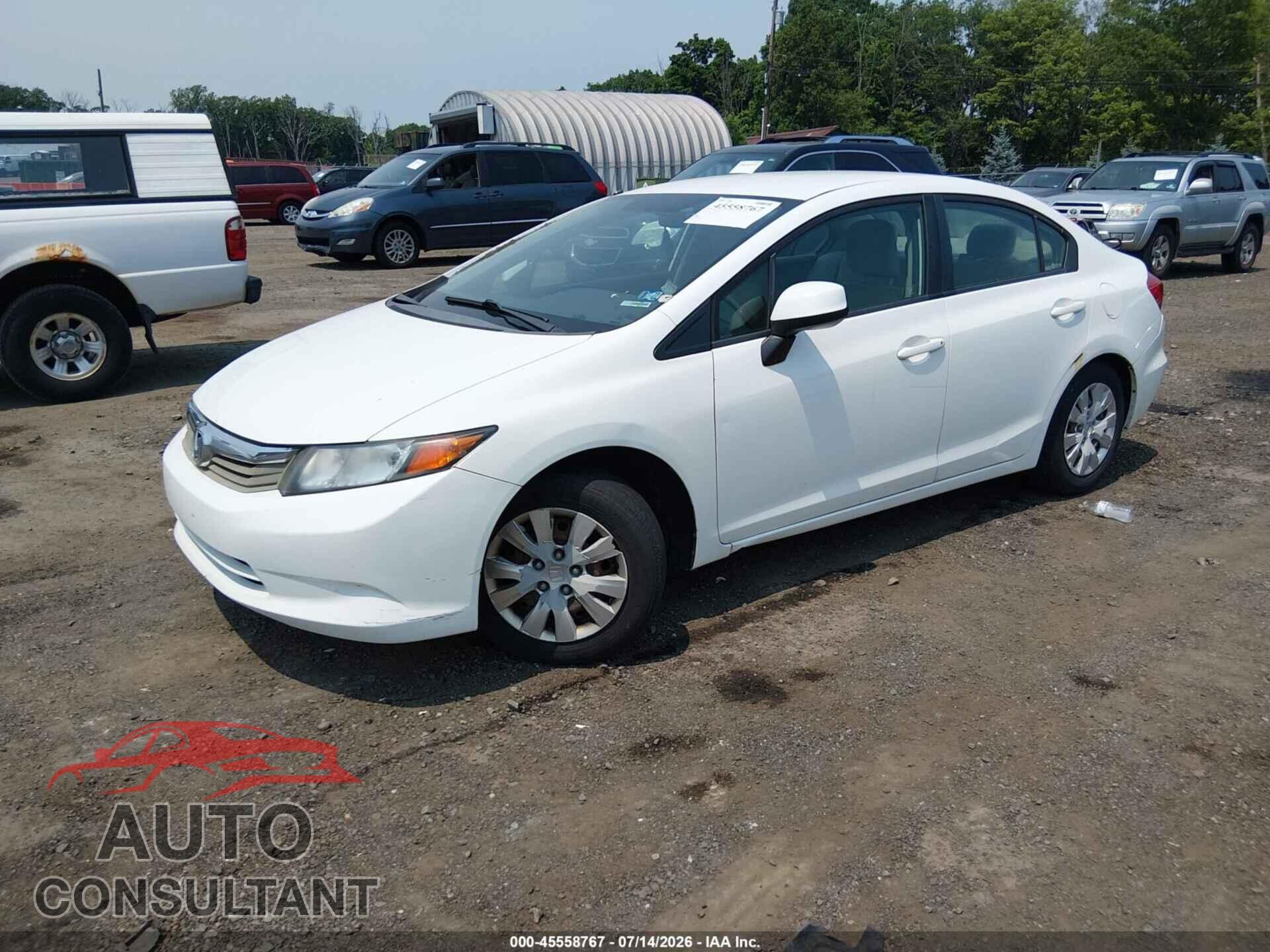 HONDA CIVIC 2012 - 19XFB2F55CE337357
