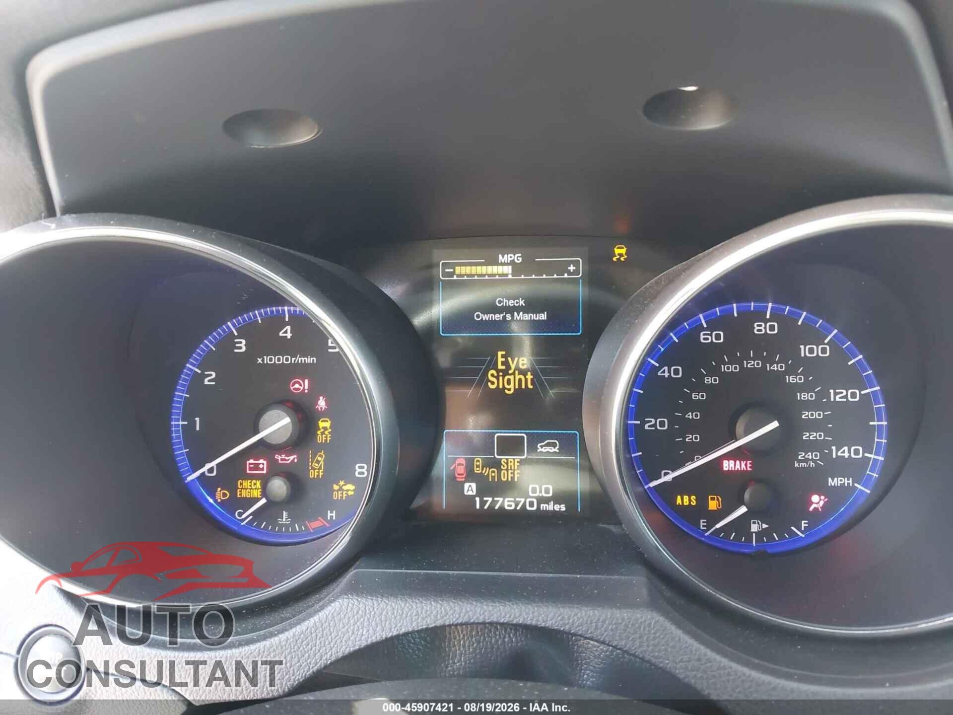 SUBARU OUTBACK 2017 - 4S4BSANC7H3373604