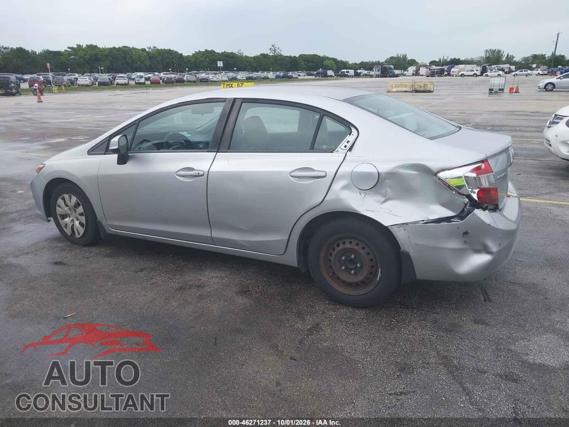 HONDA CIVIC 2012 - 19XFB2F56CE067510