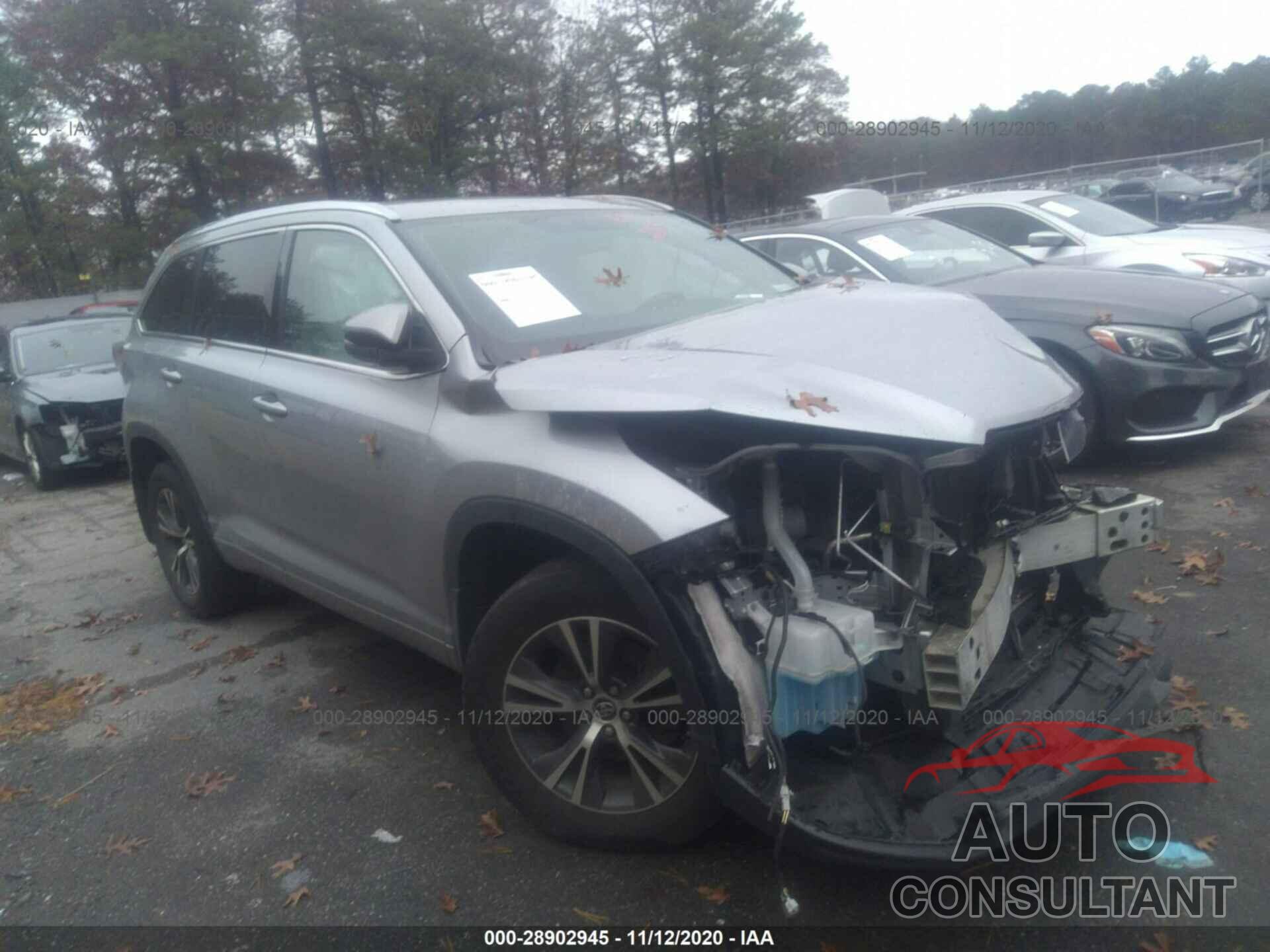 TOYOTA HIGHLANDER 2016 - 5TDJKRFH2GS502015