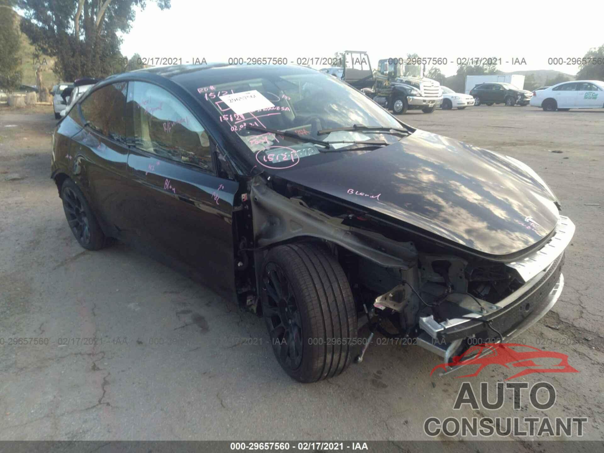 TESLA MODEL Y 2020 - 5YJYGDEEXLF052476