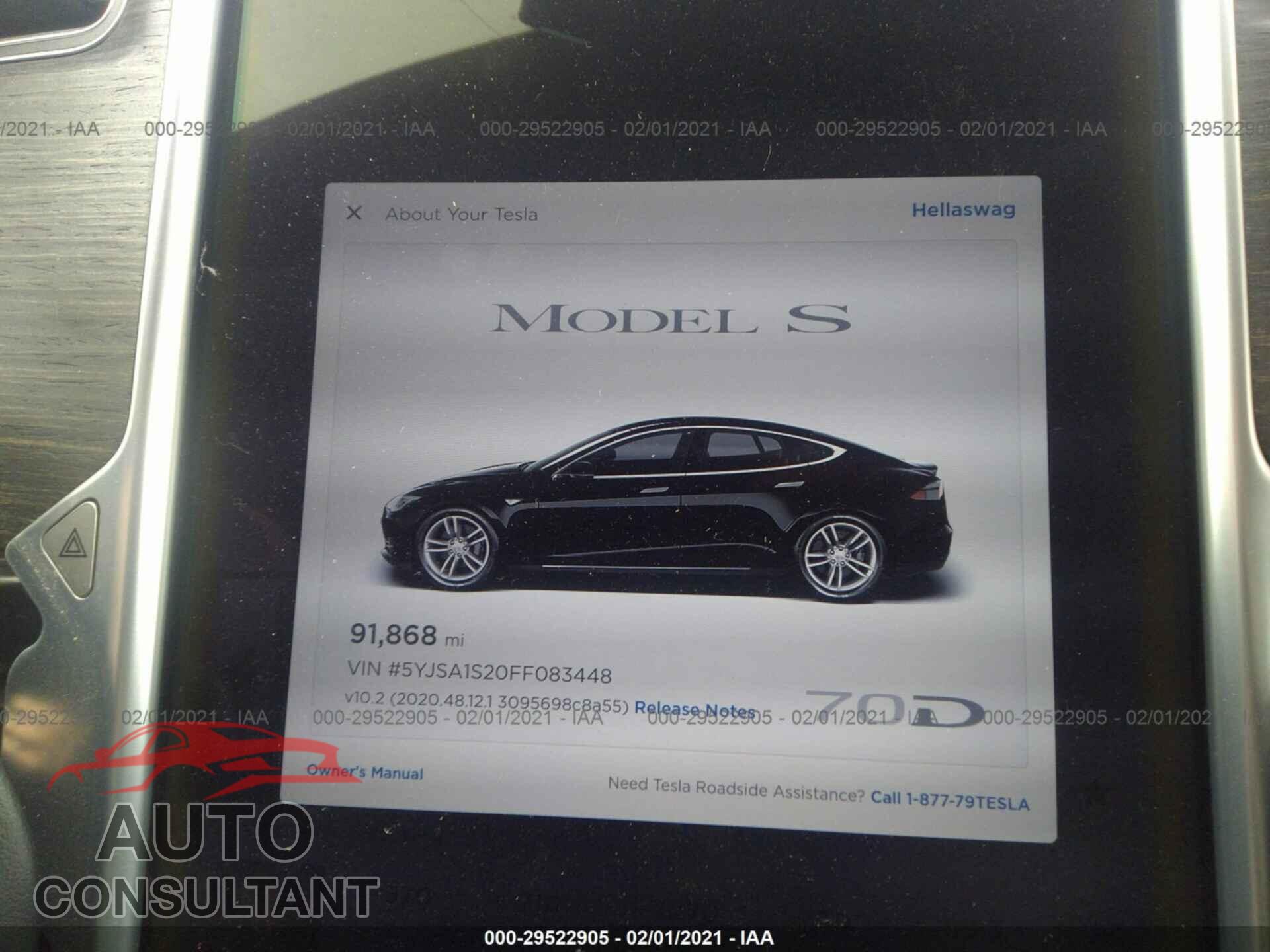 TESLA MODEL S 2015 - 5YJSA1S20FF083448