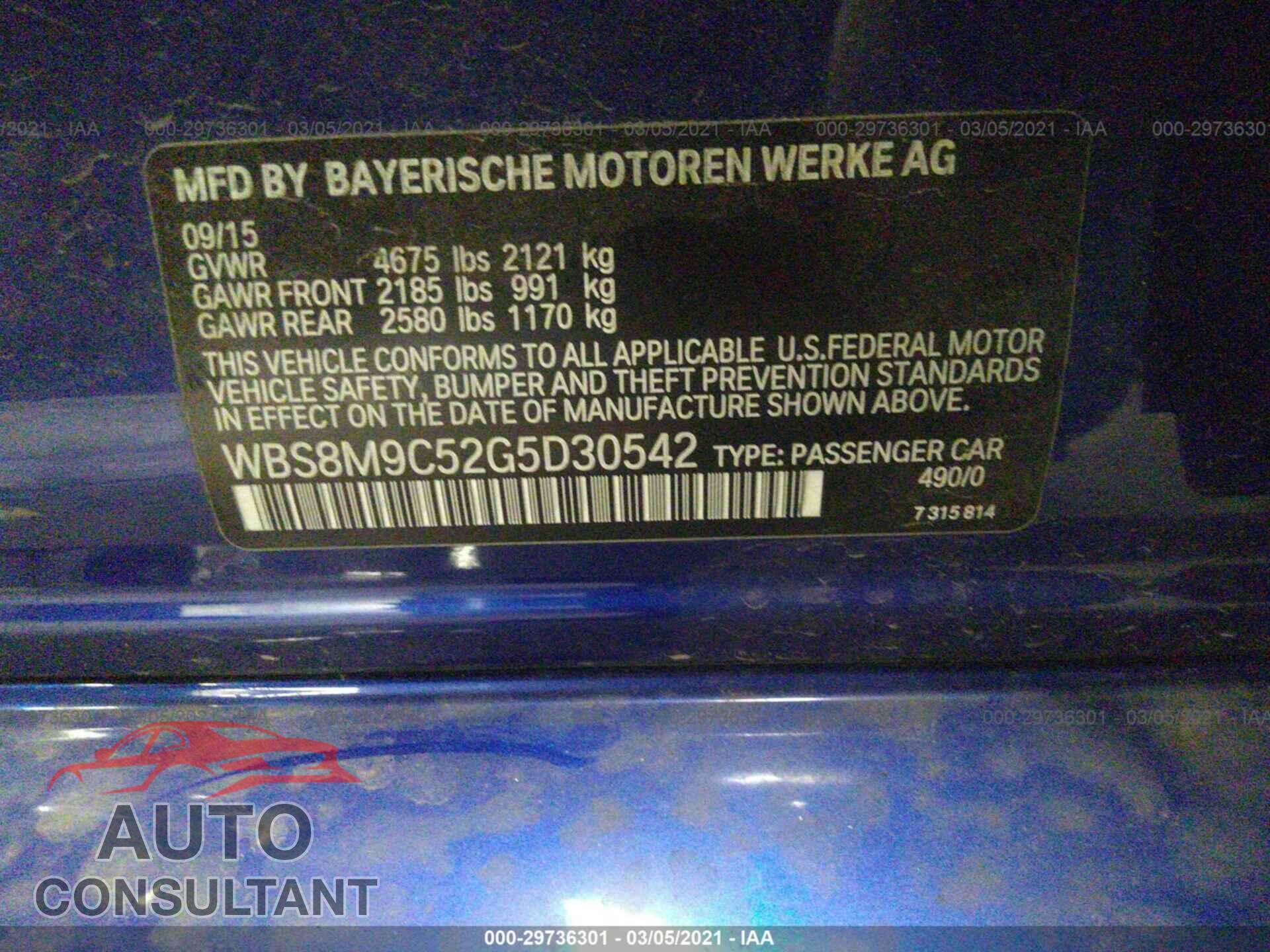 BMW M3 2016 - WBS8M9C52G5D30542