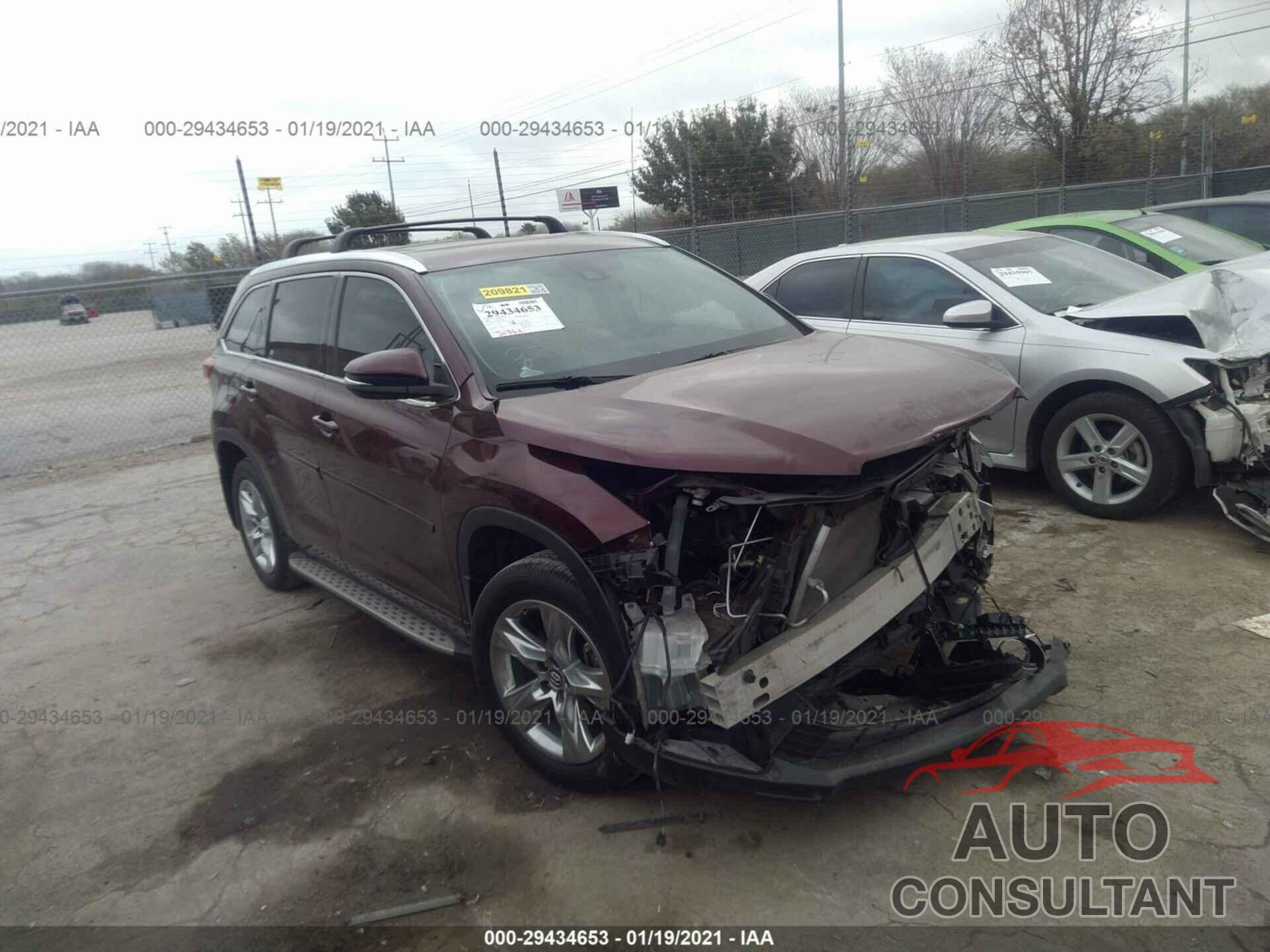 TOYOTA HIGHLANDER 2018 - 5TDYZRFH1JS284702