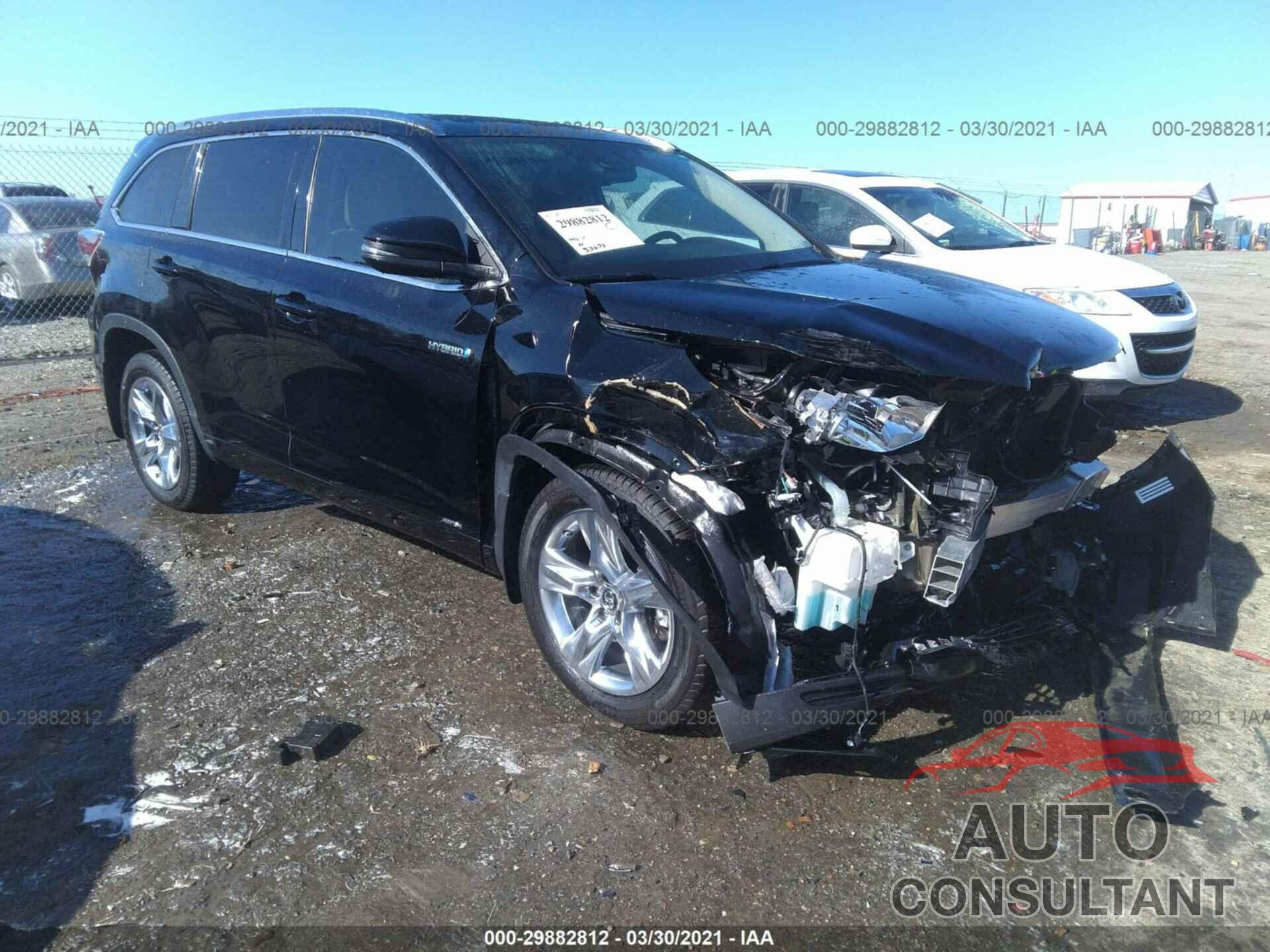 TOYOTA HIGHLANDER HYBRID 2016 - 5TDDCRFHXGS017261