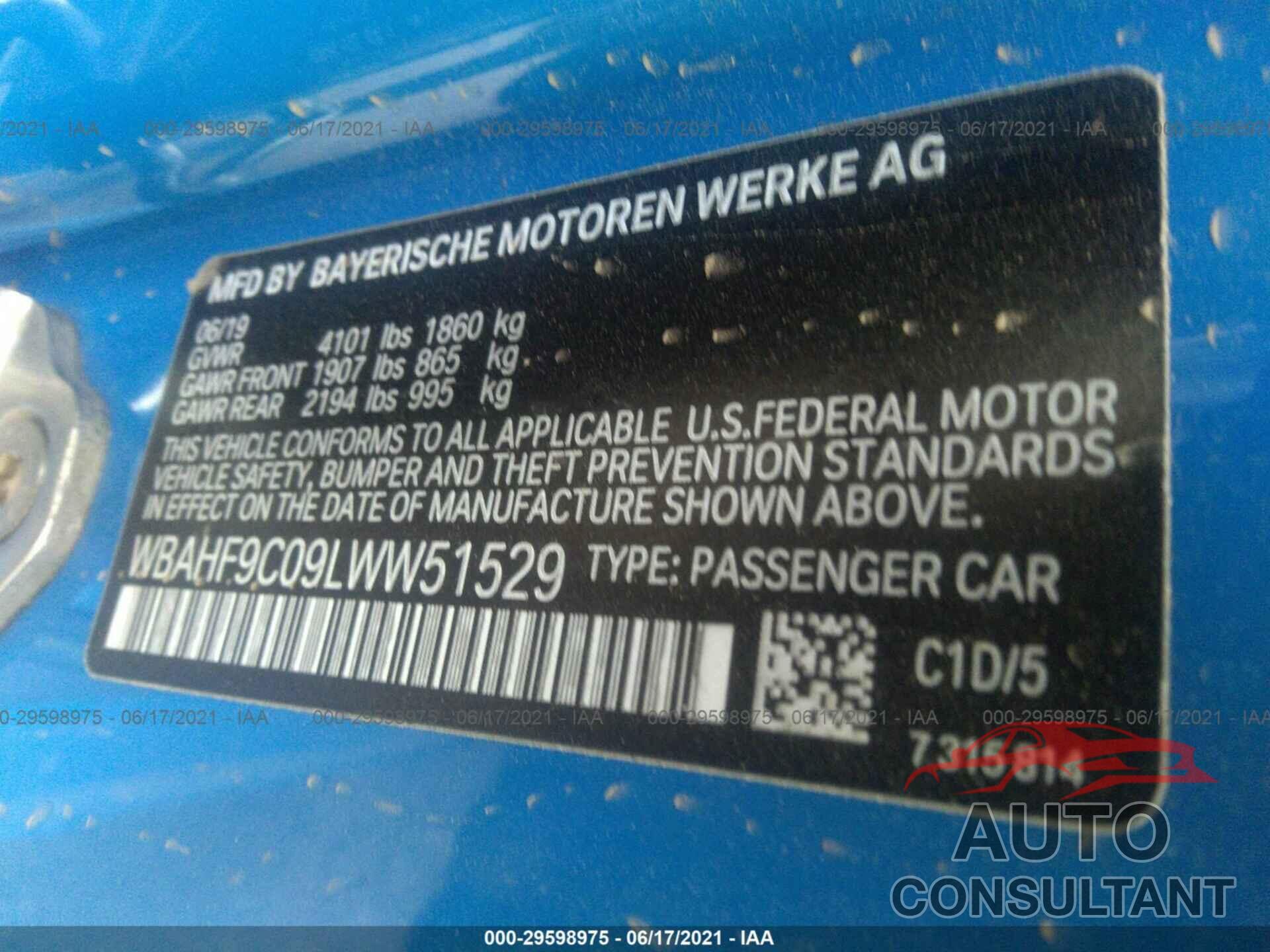 BMW Z4 2020 - WBAHF9C09LWW51529