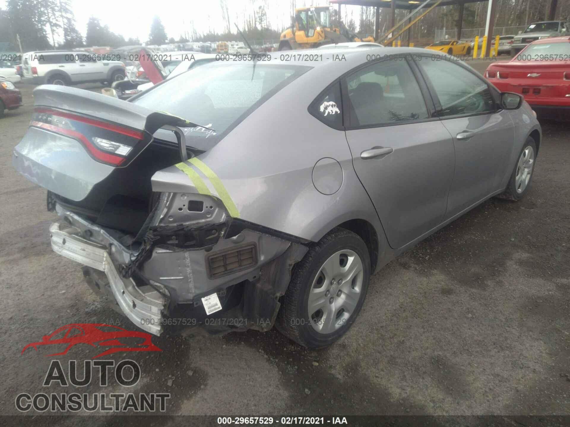 DODGE DART 2016 - 1C3CDFAA9GD736809