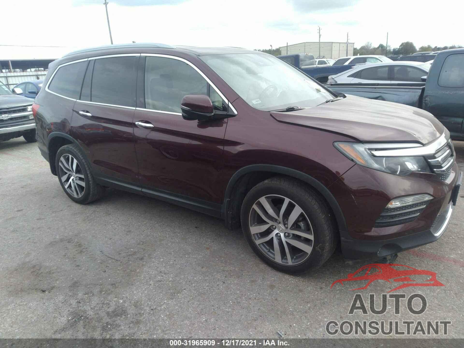 HONDA PILOT 2016 - 5FNYF5H91GB055215