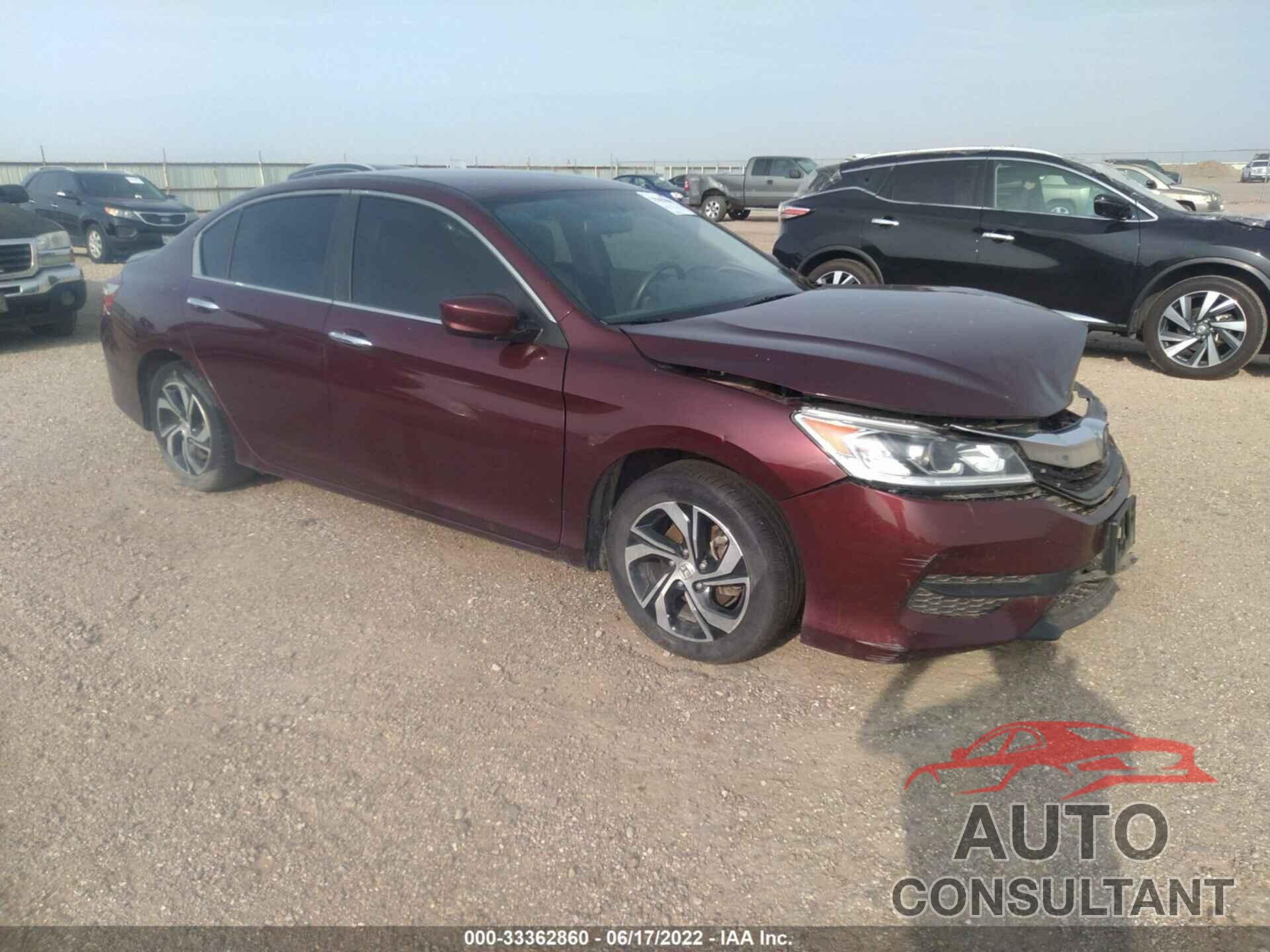 HONDA ACCORD SEDAN 2016 - 1HGCR2F32GA105094