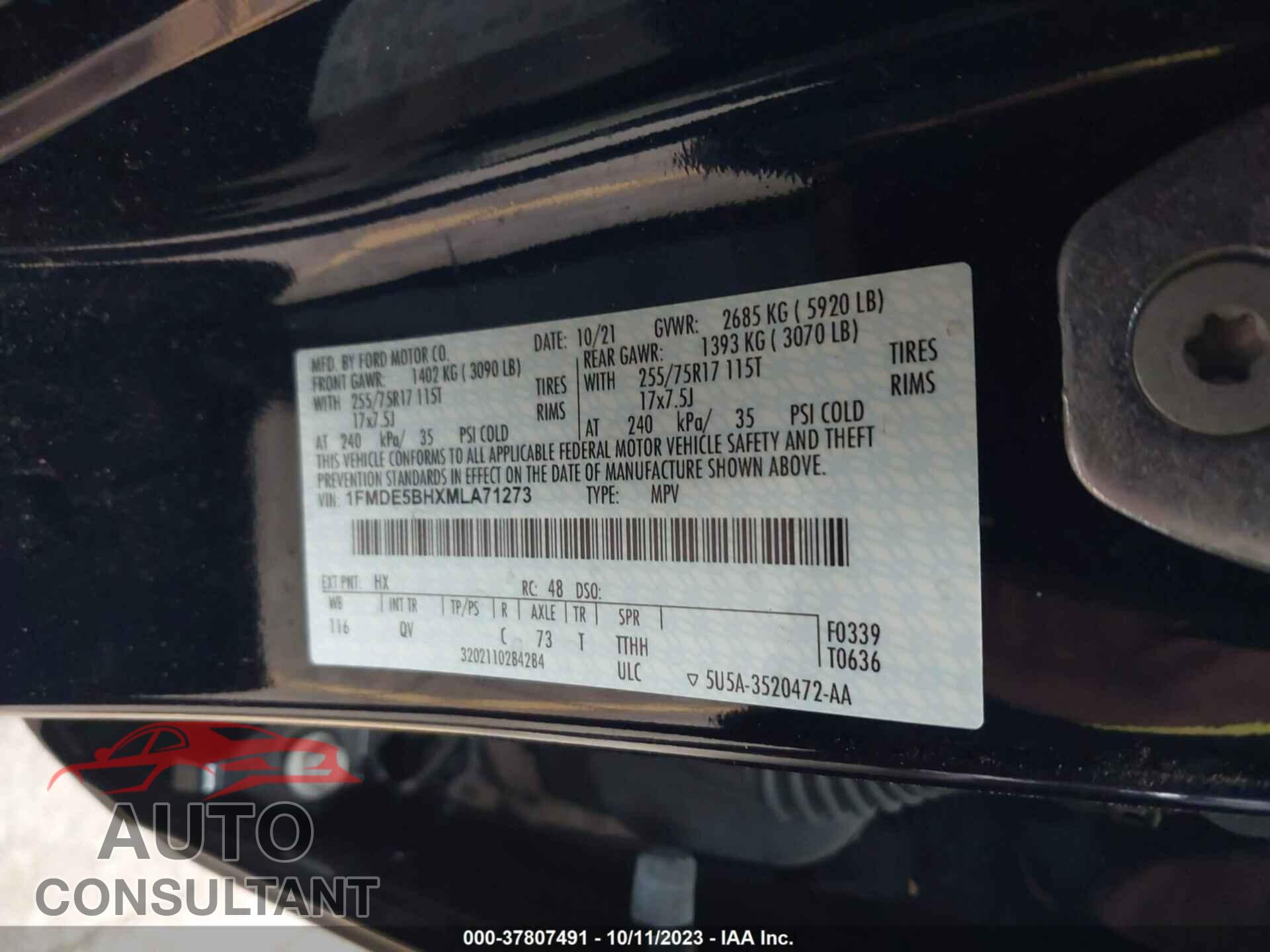 FORD BRONCO 2021 - 1FMDE5BHXMLA71273