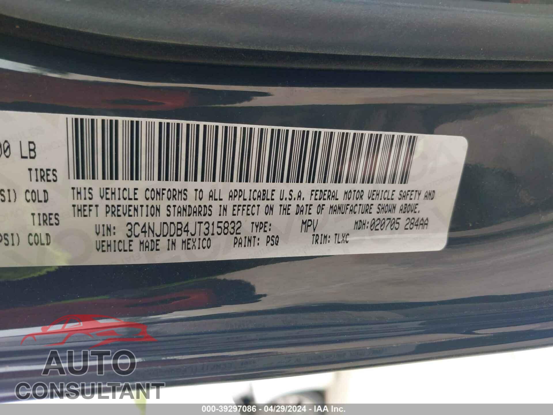 JEEP COMPASS 2018 - 3C4NJDDB4JT315832