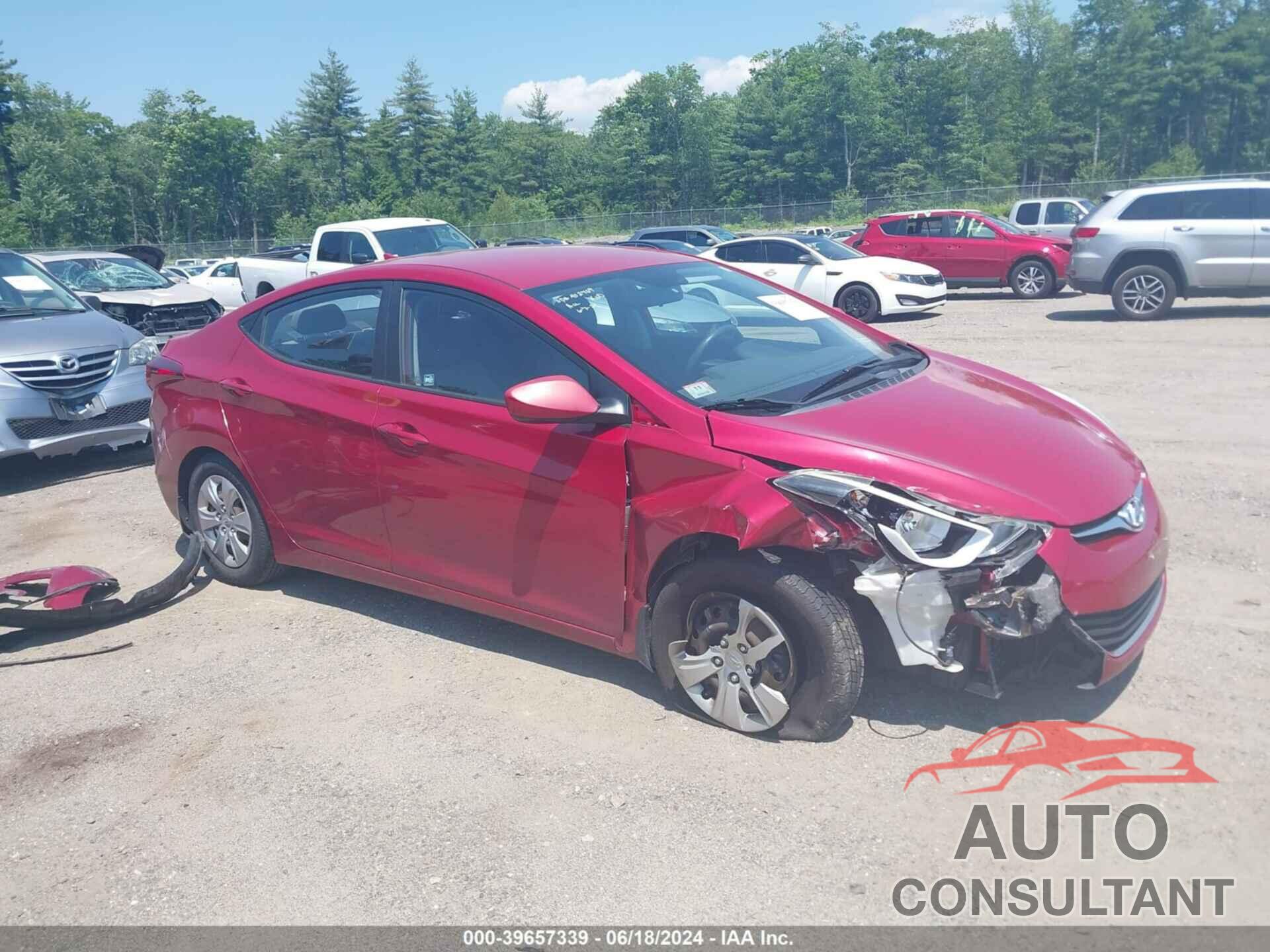 HYUNDAI ELANTRA 2016 - KMHDH4AE7GU518147