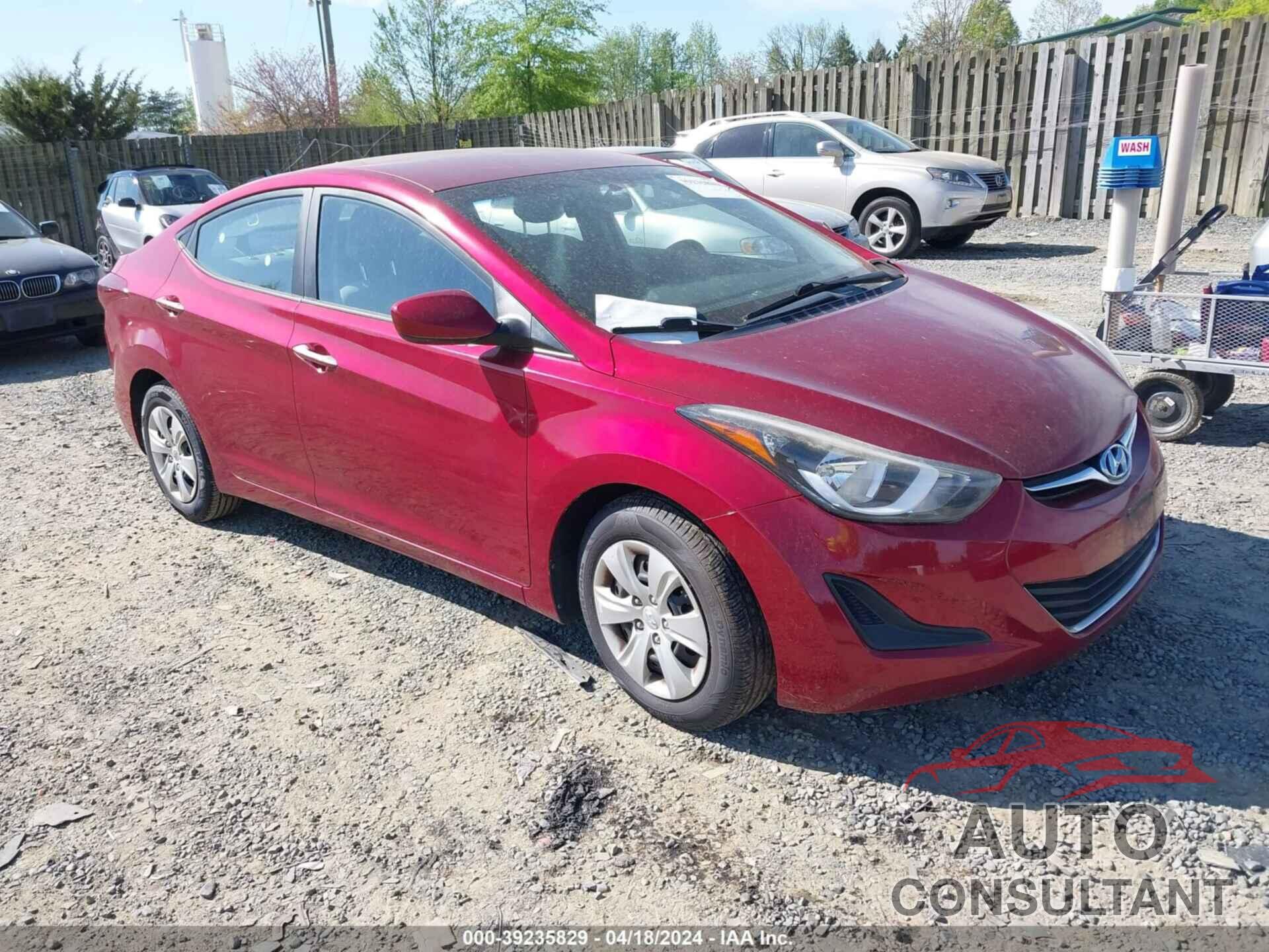 HYUNDAI ELANTRA 2016 - 5NPDH4AE3GH699777