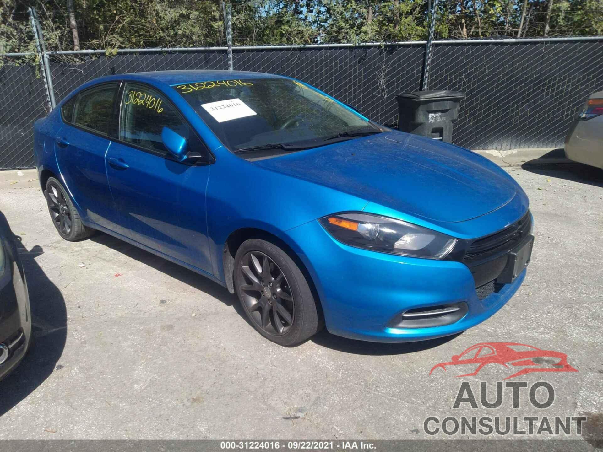 DODGE DART 2016 - 1C3CDFAA7GD529917