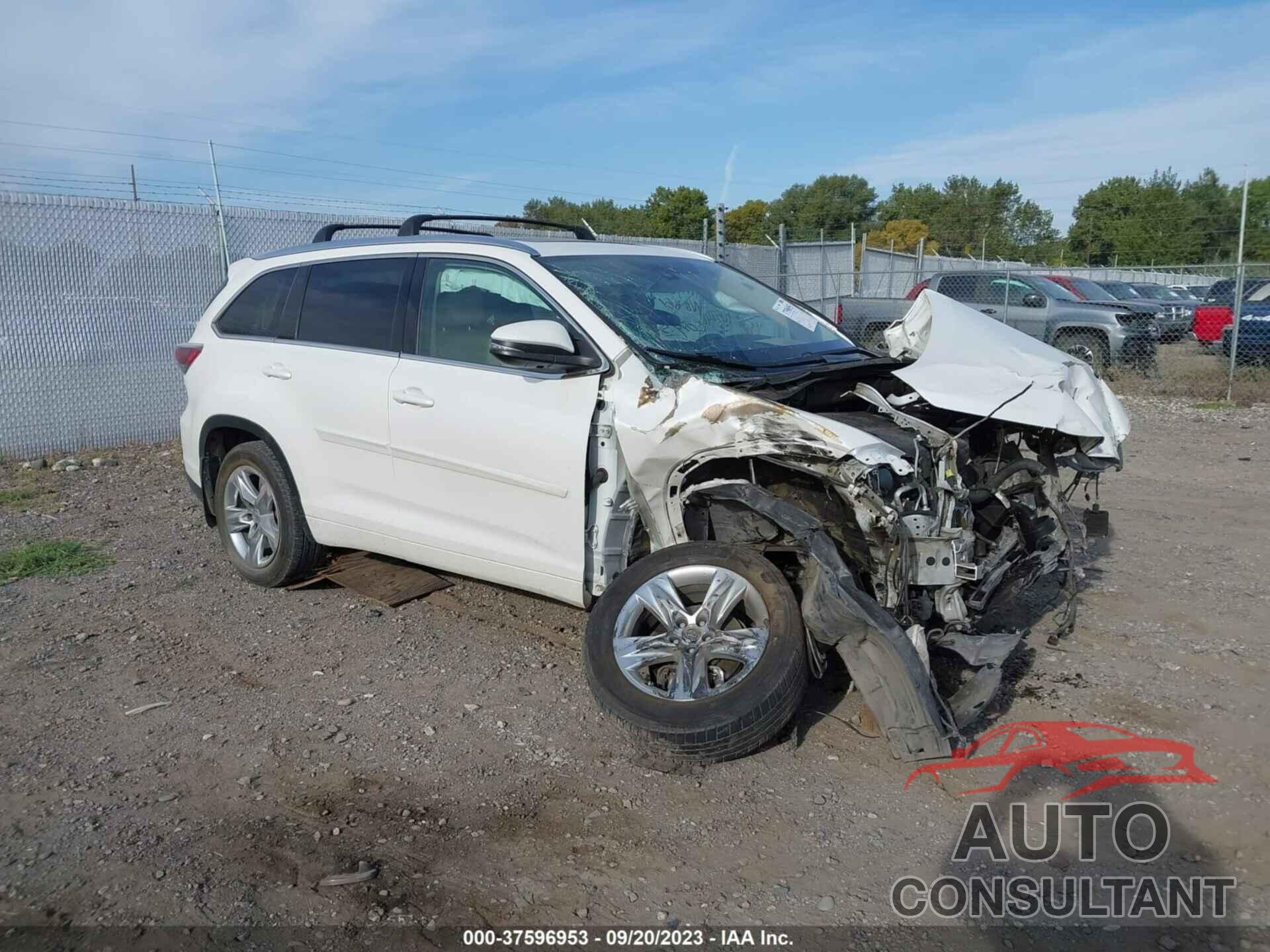 TOYOTA HIGHLANDER 2015 - 5TDDKRFH5FS163746
