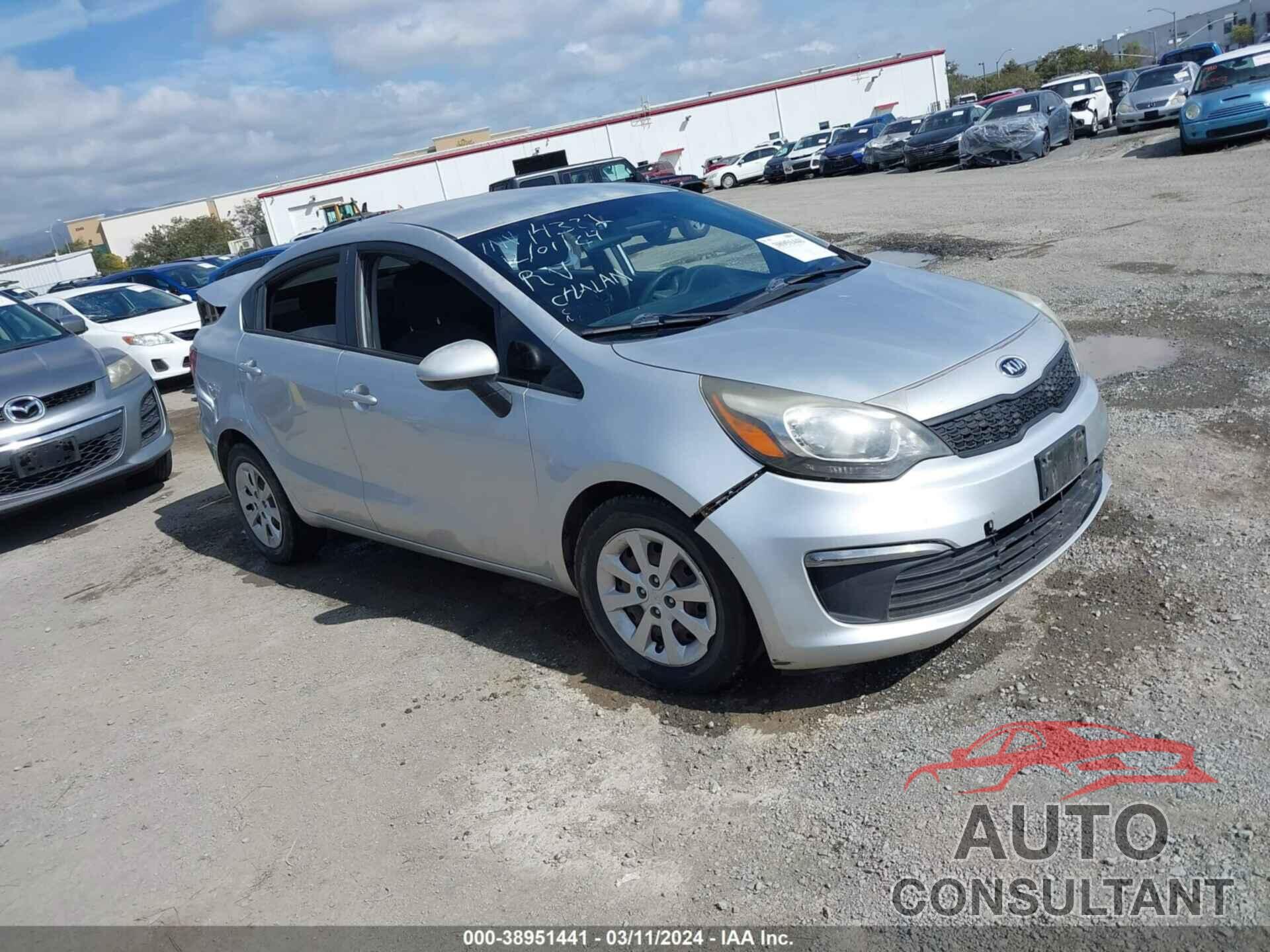 KIA RIO 2016 - KNADM4A38G6584657