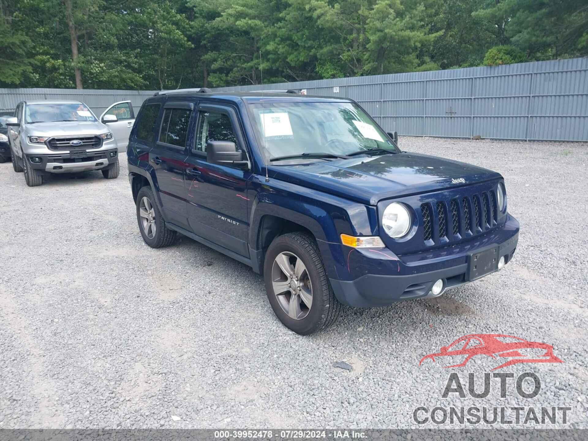 JEEP PATRIOT 2017 - 1C4NJRFB9HD127642