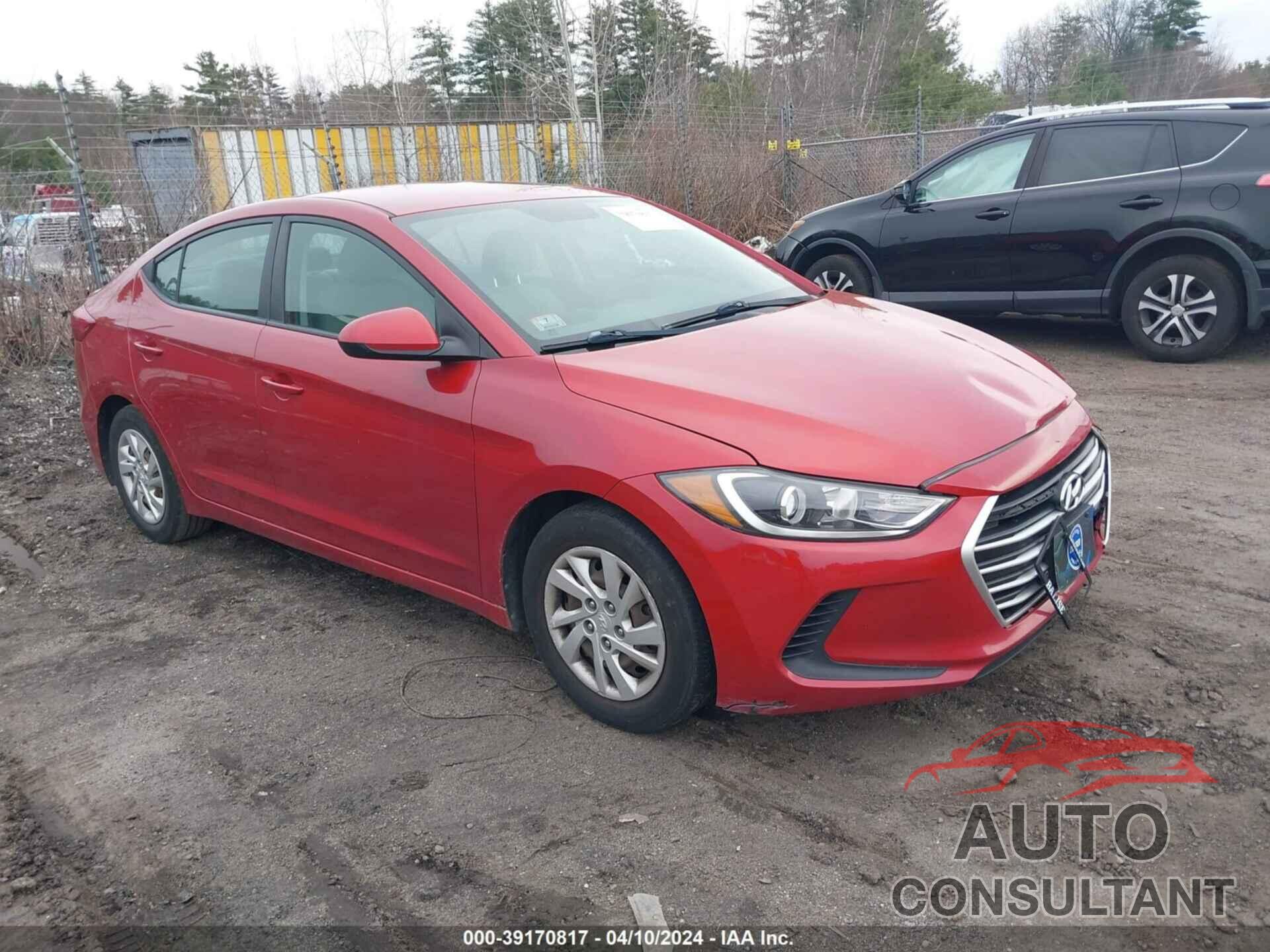 HYUNDAI ELANTRA 2017 - 5NPD74LF0HH088681