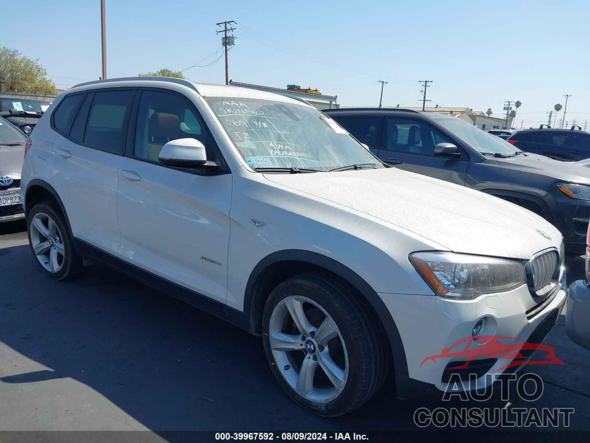 BMW X3 2017 - 5UXWZ7C32H0X42036