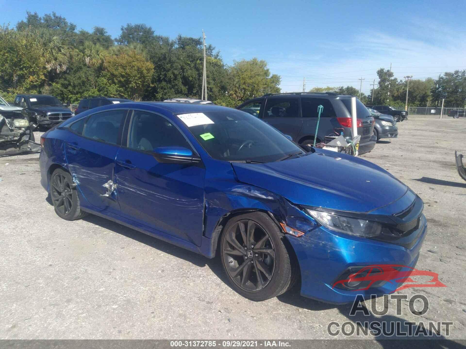 HONDA CIVIC SEDAN 2019 - 2HGFC2F85KH554225