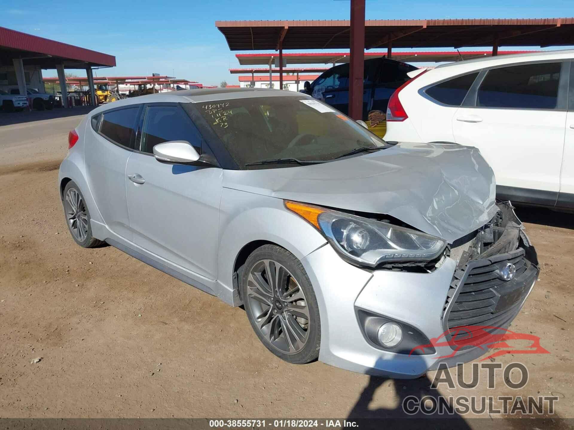 HYUNDAI VELOSTER 2016 - KMHTC6AEXGU258266