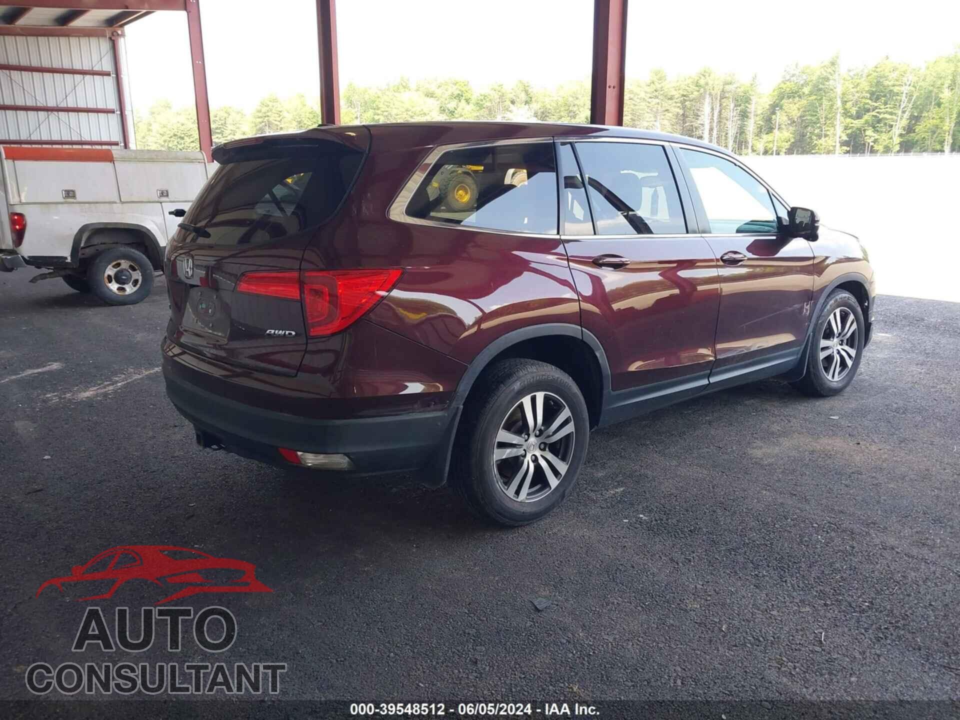 HONDA PILOT 2017 - 5FNYF6H55HB024862