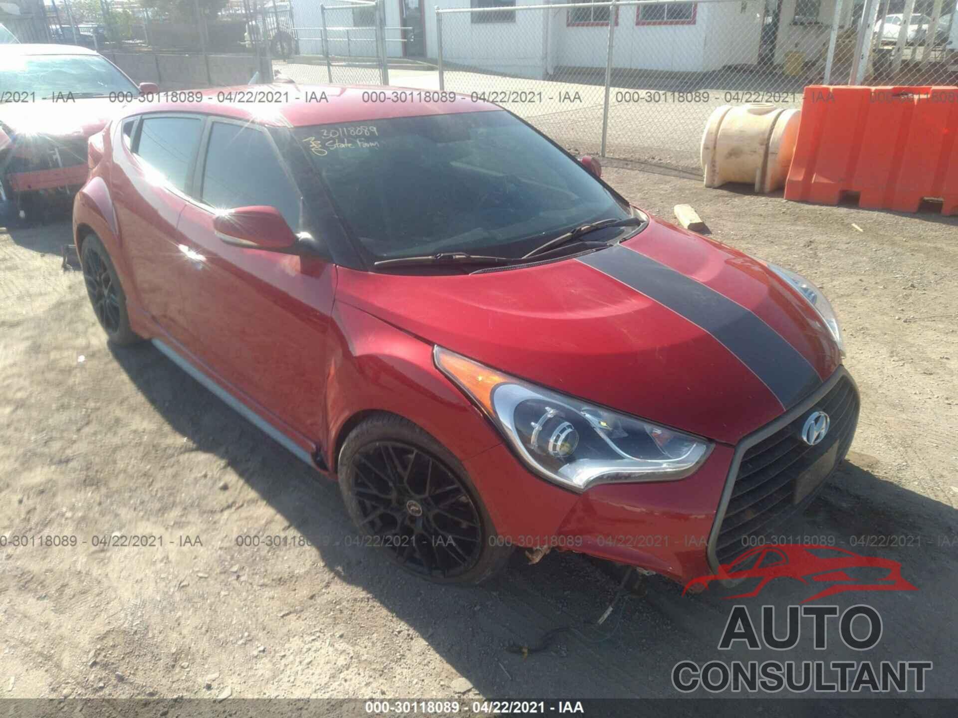 HYUNDAI VELOSTER 2017 - KMHTC6AE2HU313357