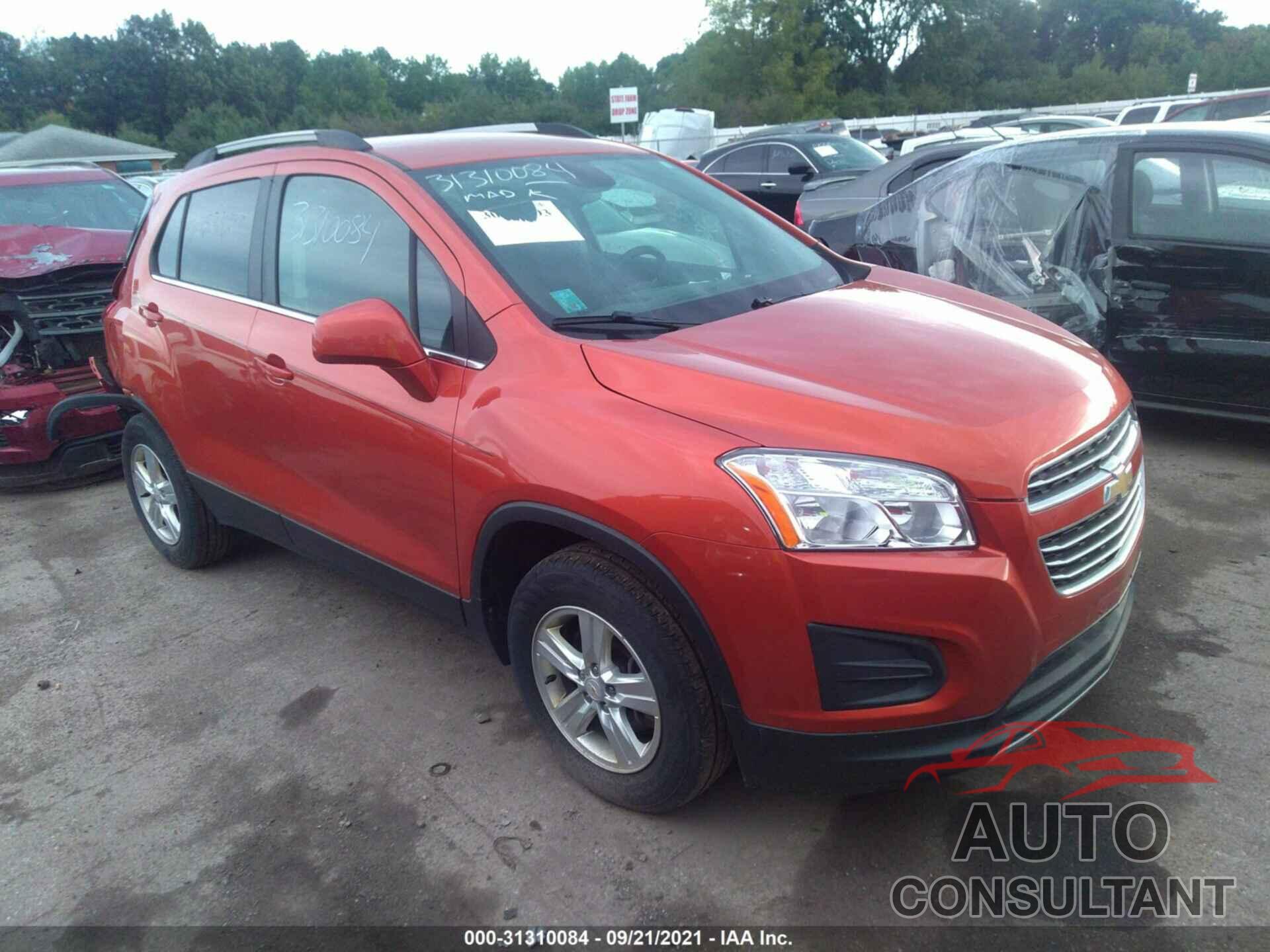 CHEVROLET TRAX 2016 - KL7CJPSB2GB621737