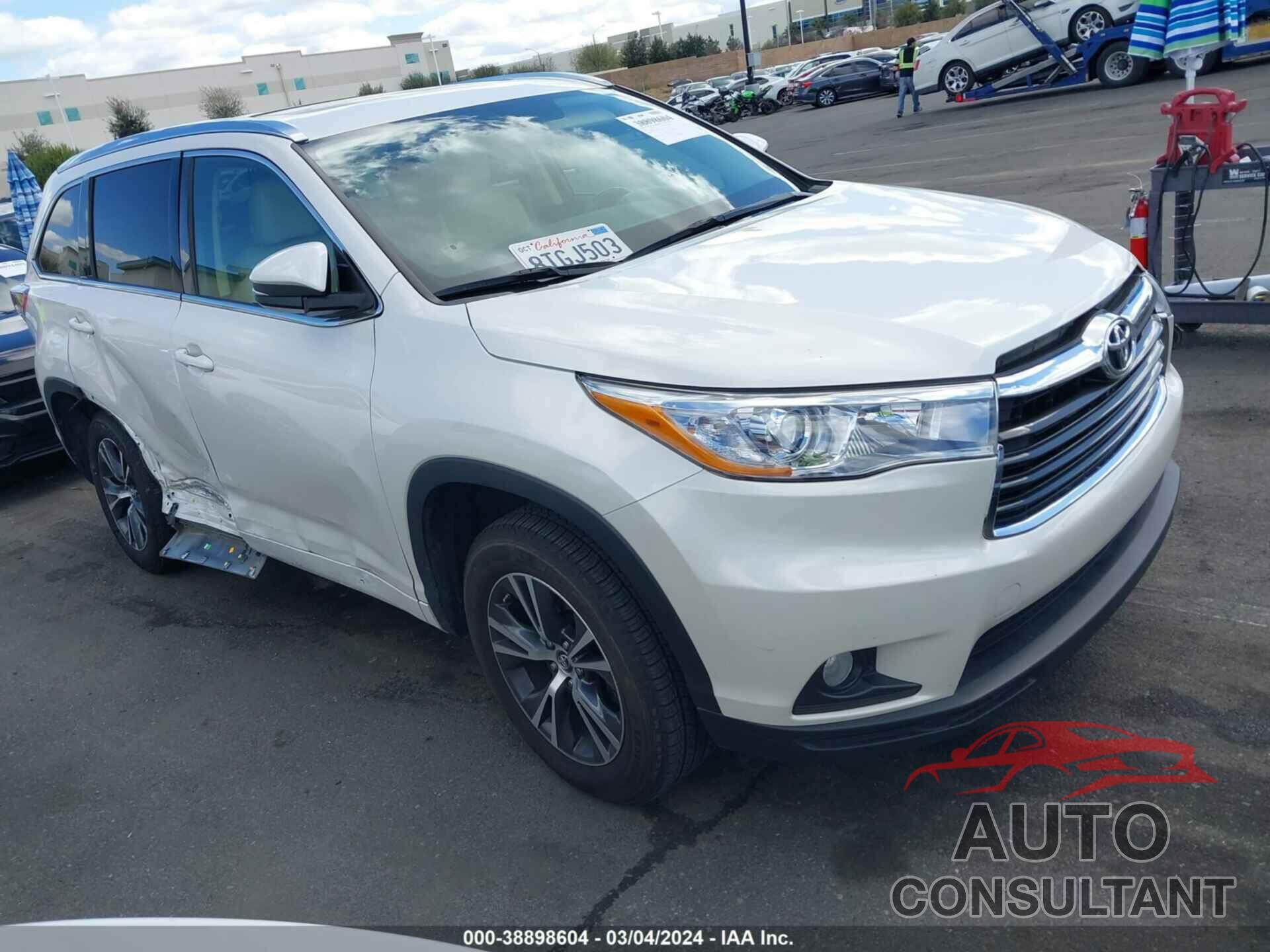 TOYOTA HIGHLANDER 2016 - 5TDKKRFH0GS503331