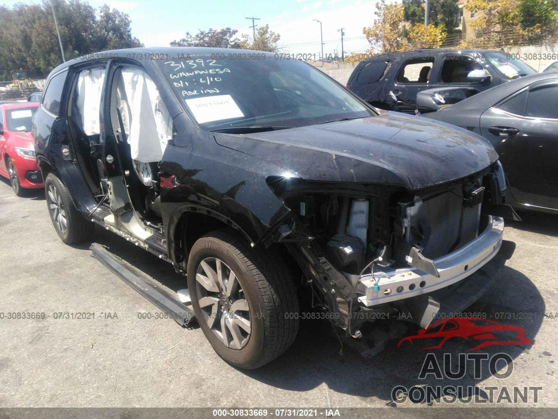 HONDA PILOT 2019 - 5FNYF6H52KB084847