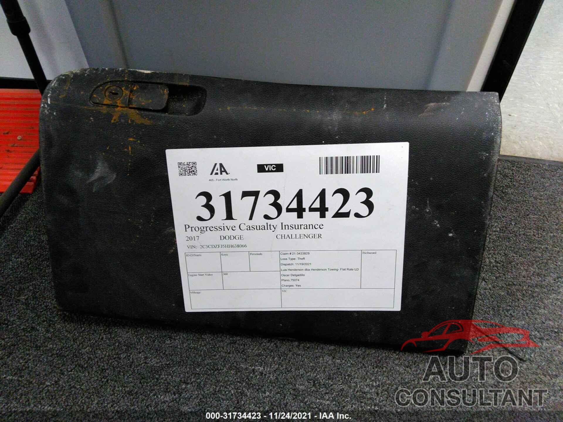 DODGE CHALLENGER 2017 - 2C3CDZFJ5HH638066