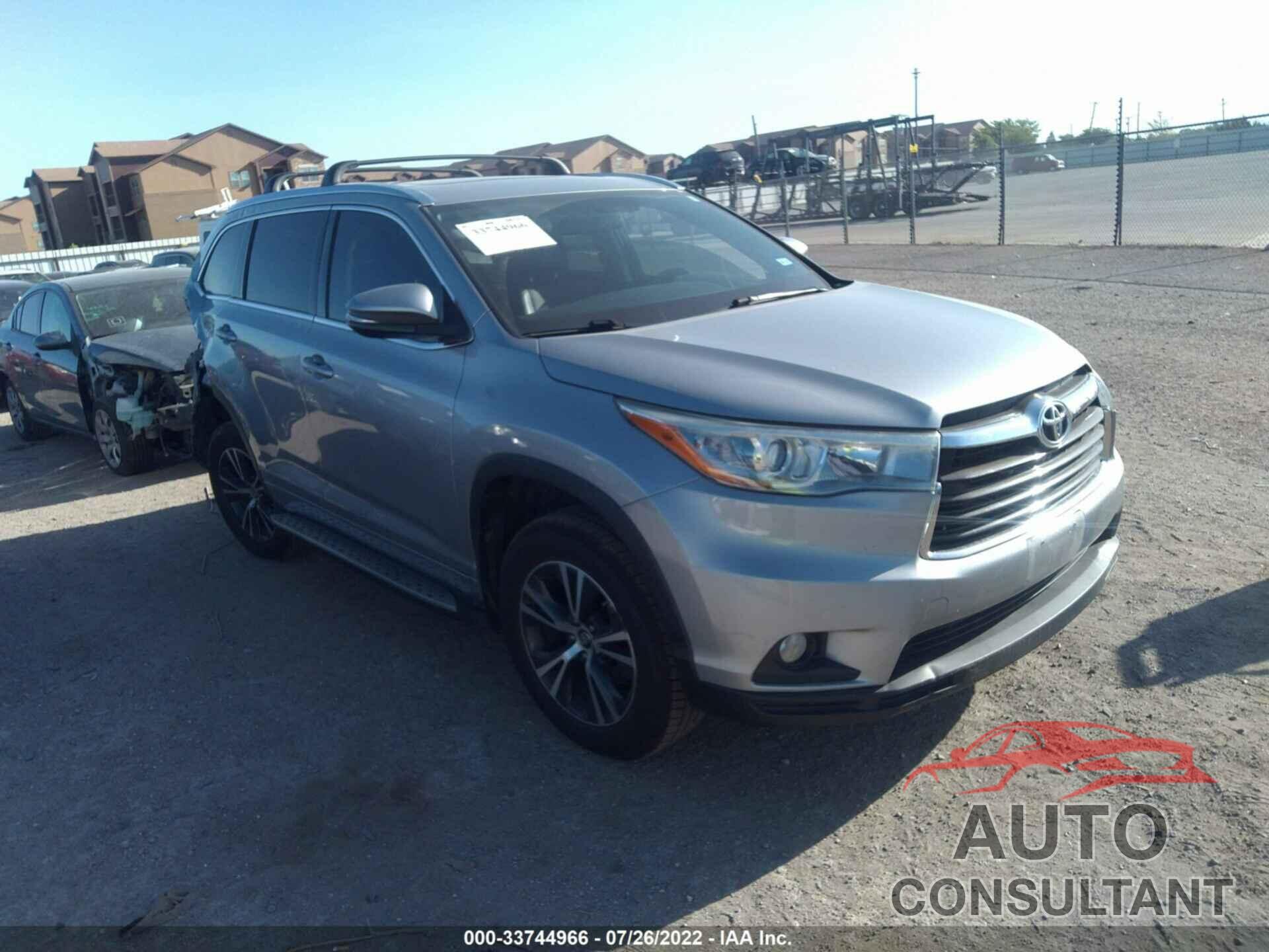 TOYOTA HIGHLANDER 2016 - 5TDKKRFH1GS151828