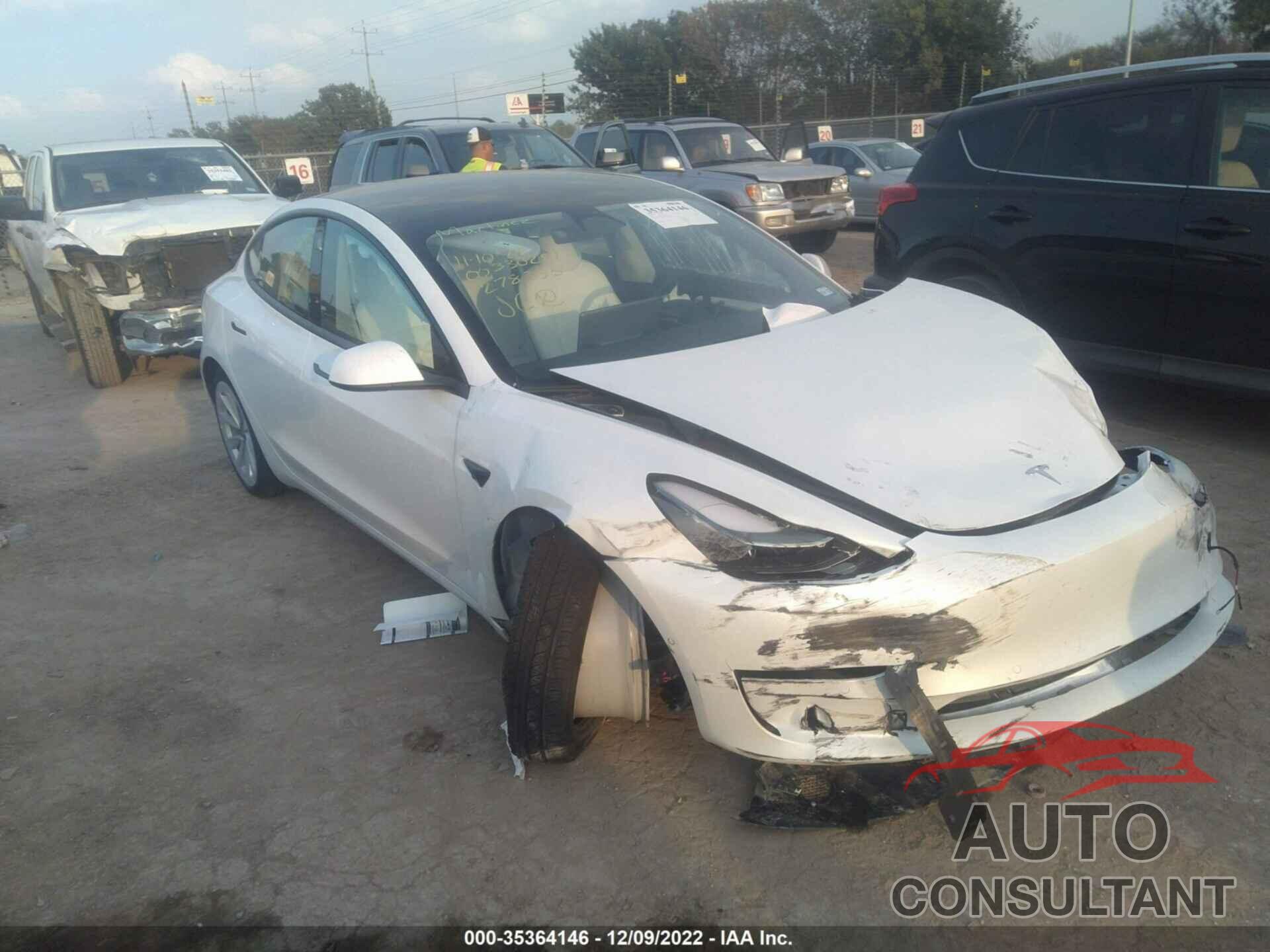 TESLA MODEL 3 2022 - 5YJ3E1EB0NF278355