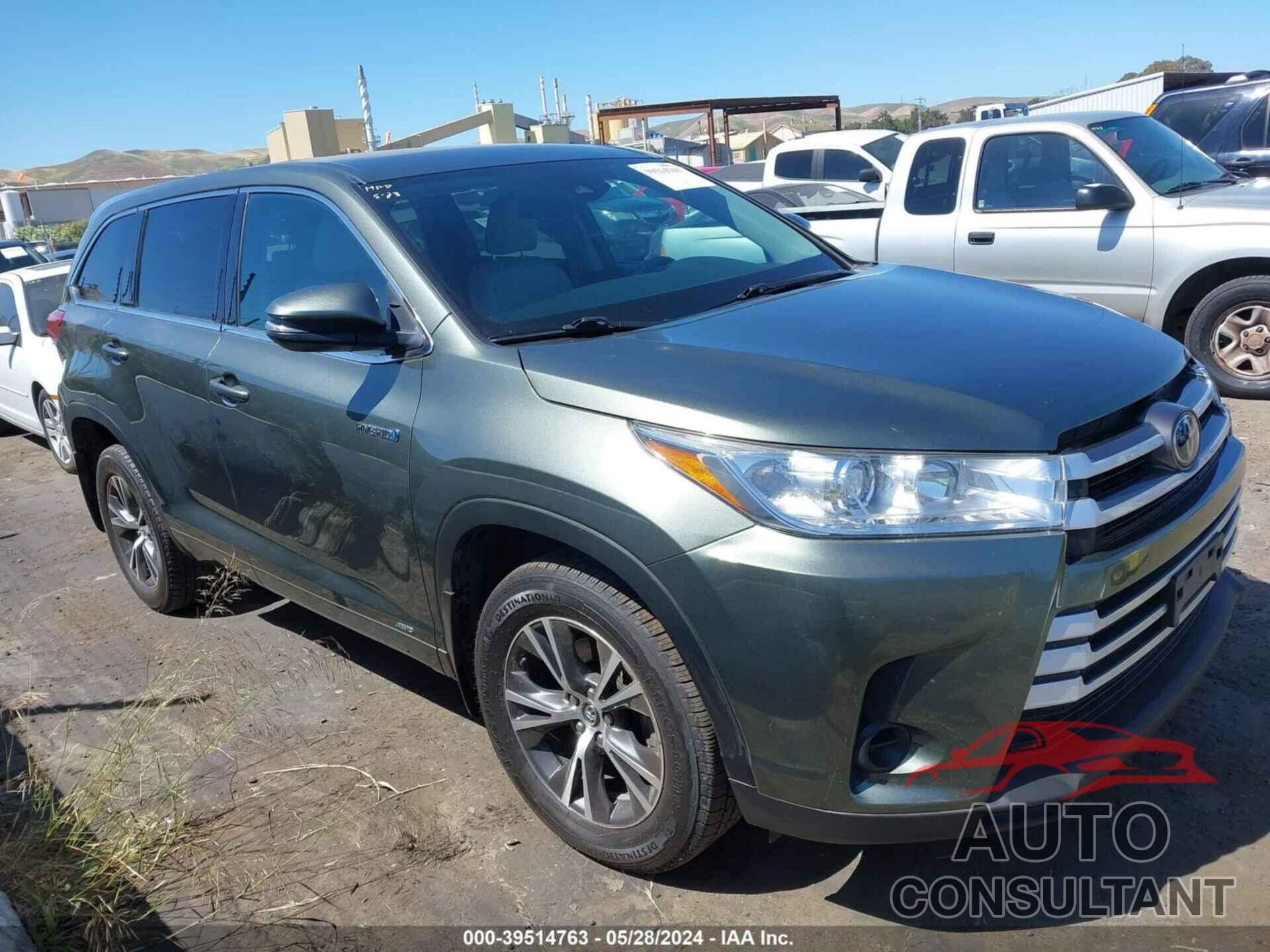 TOYOTA HIGHLANDER HYBRID 2017 - 5TDBGRFH3HS032052
