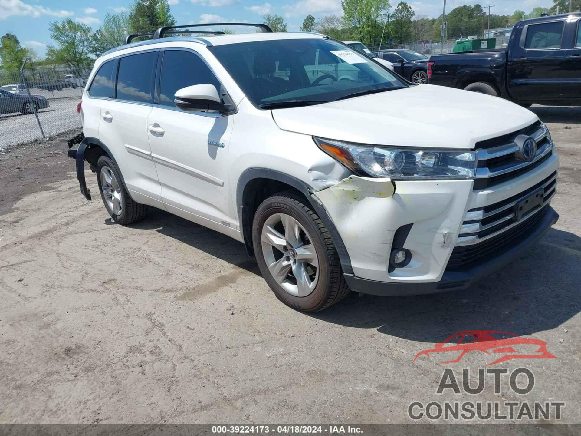 TOYOTA HIGHLANDER HYBRID 2019 - 5TDDGRFHXKS061533