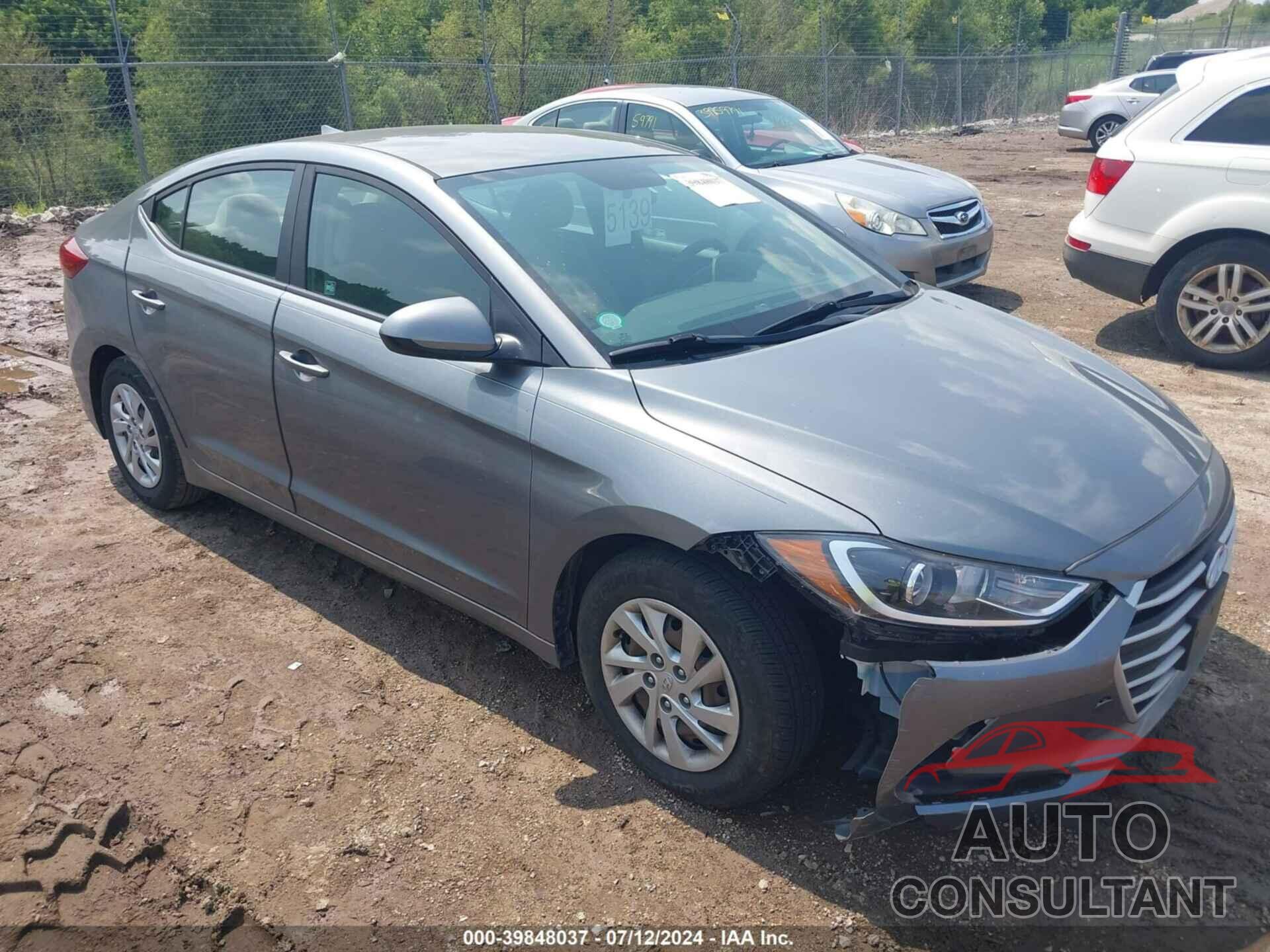 HYUNDAI ELANTRA 2017 - KMHD74LF9HU354197